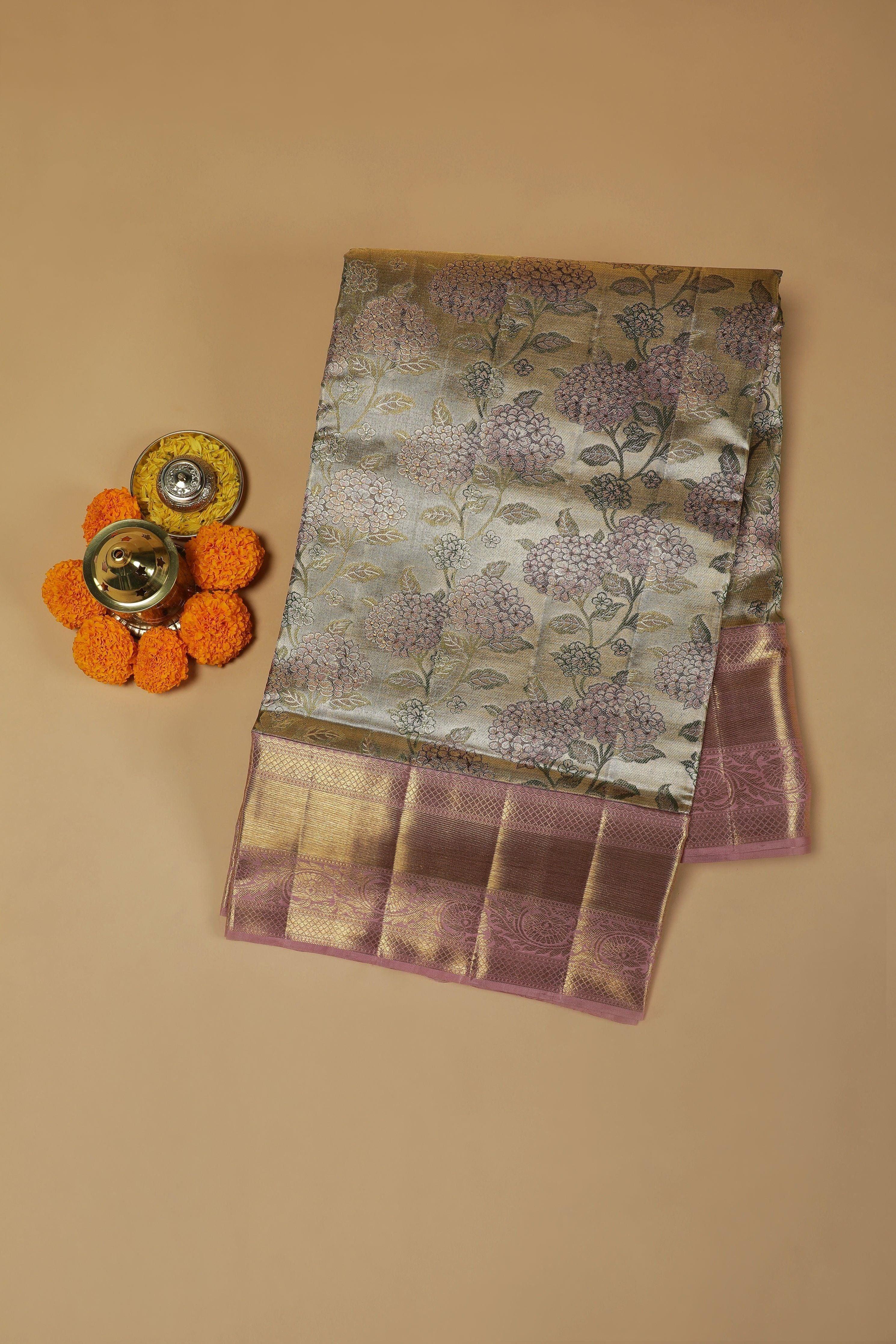 Antique Gold Kanchipuram Silk Saree (Copy)  Mokshaa
