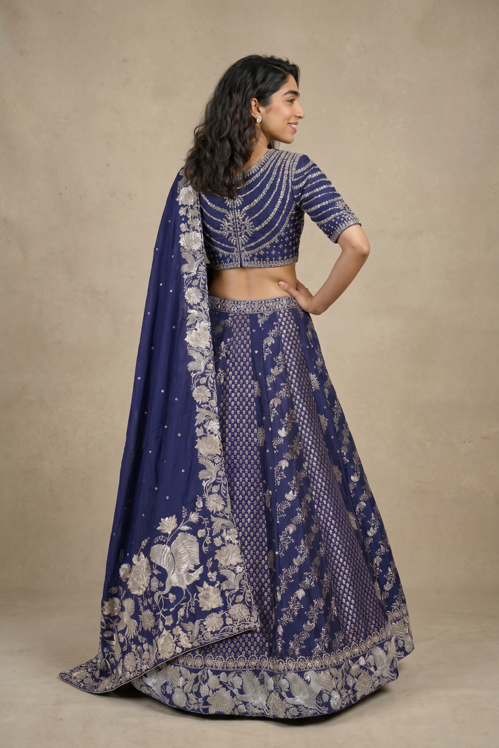 Purple Banaras Raw Silk Lehenga