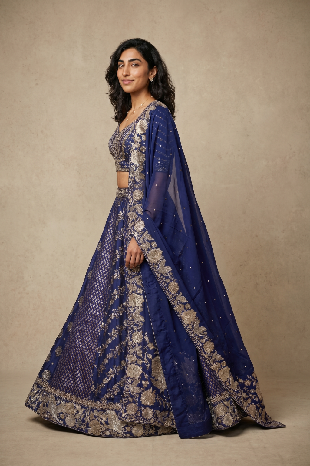Purple Banaras Raw Silk Lehenga
