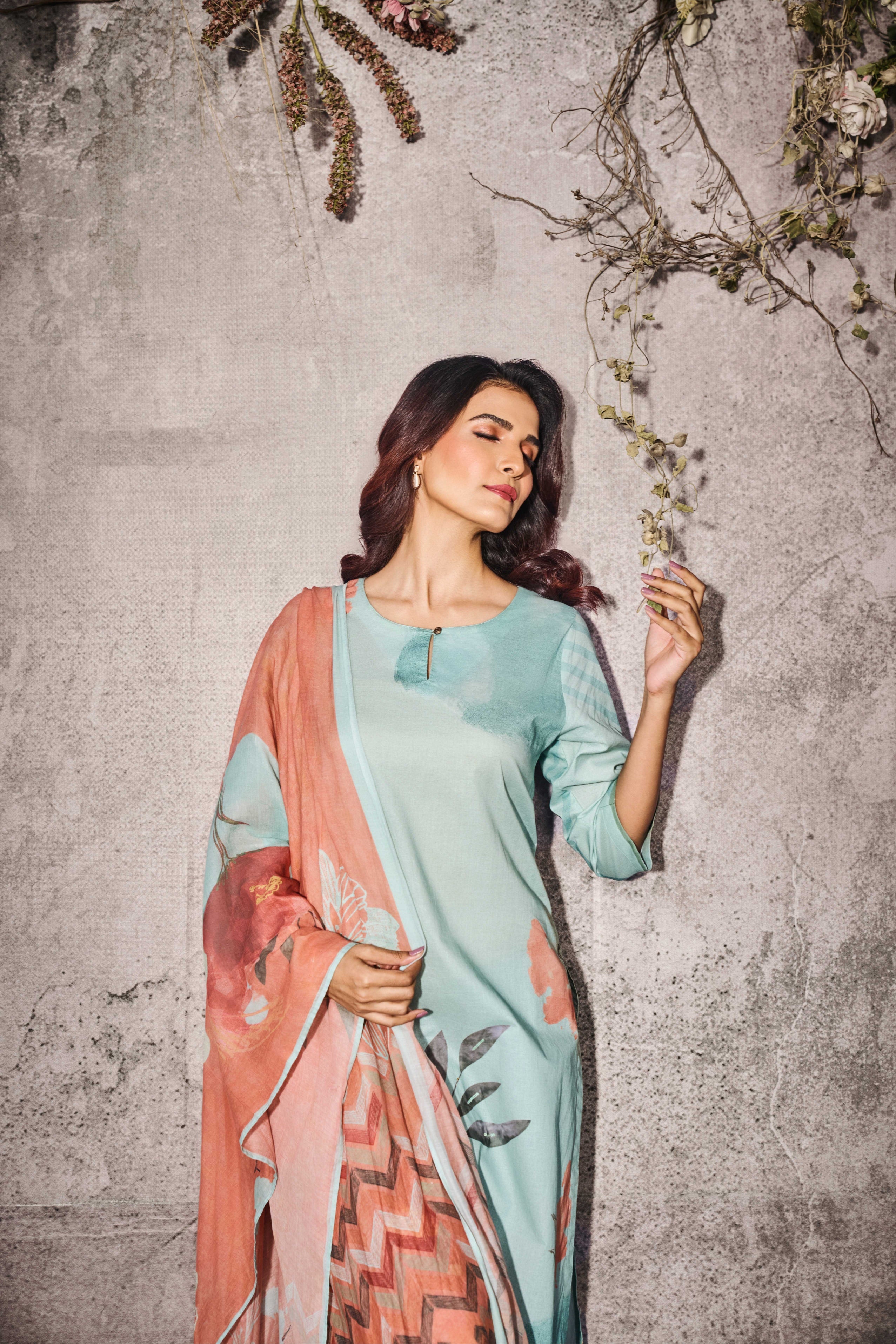 Mint Green Silk Salwar Set