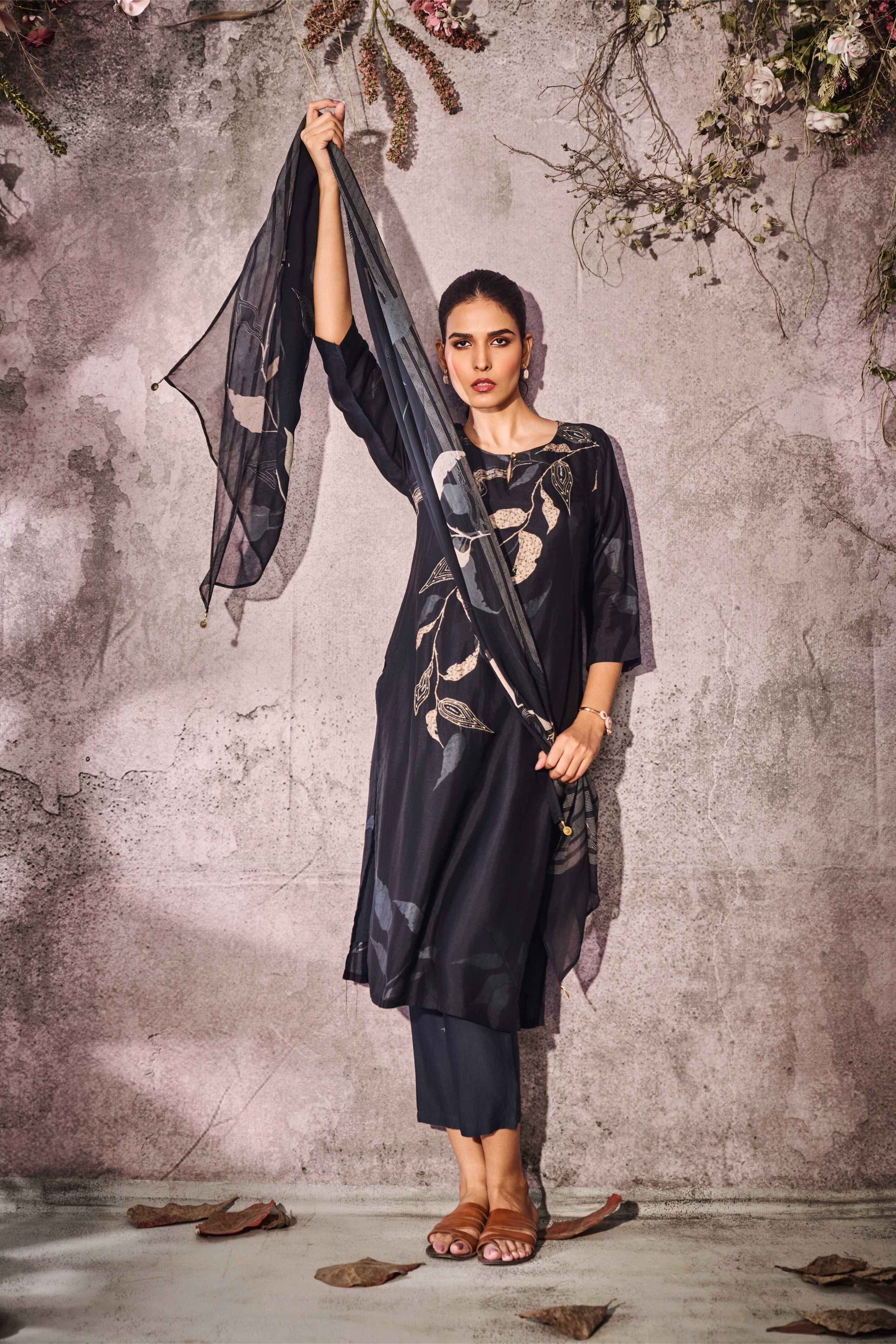 Black Printed Salwar Set