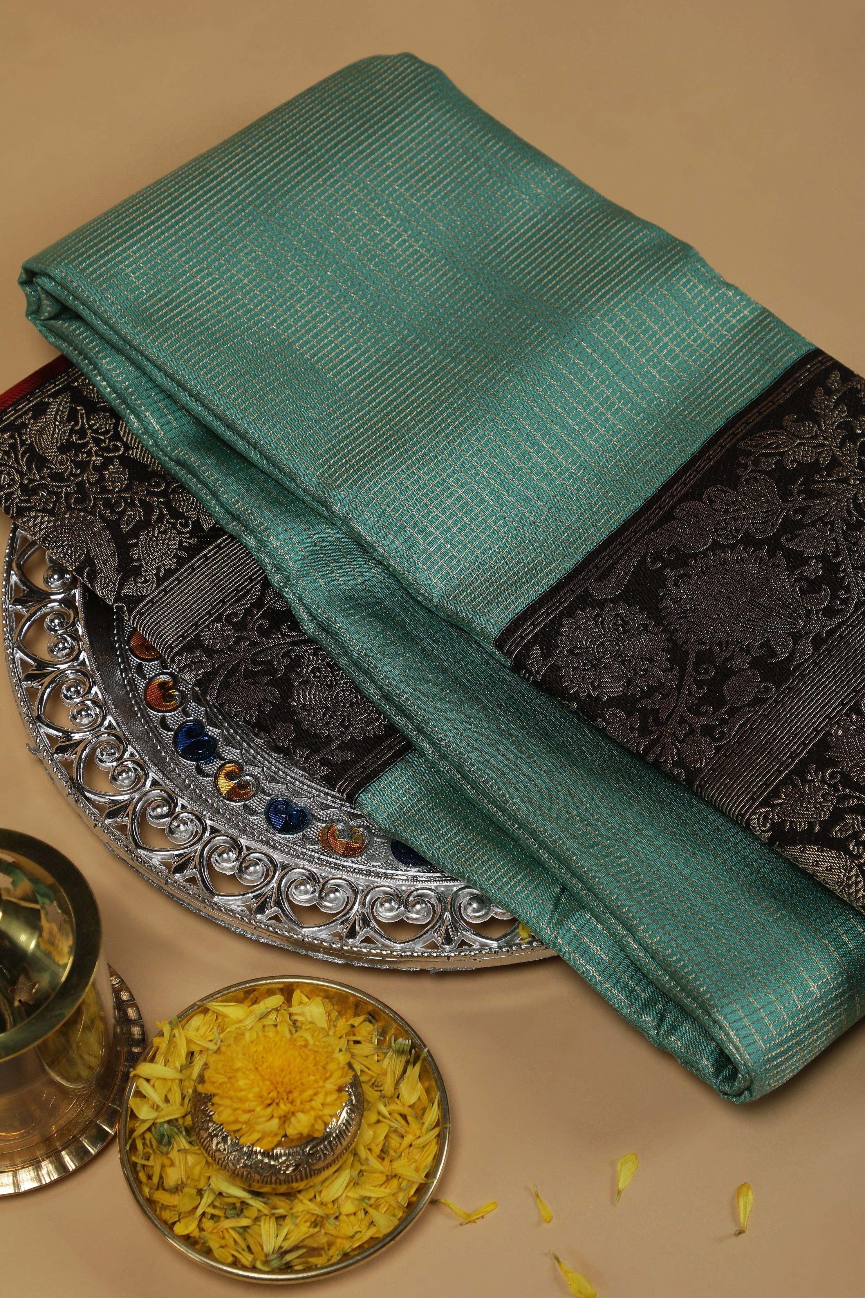 Royal Navy Blue Kanchipuram Silk Saree (Copy) Mokshaa