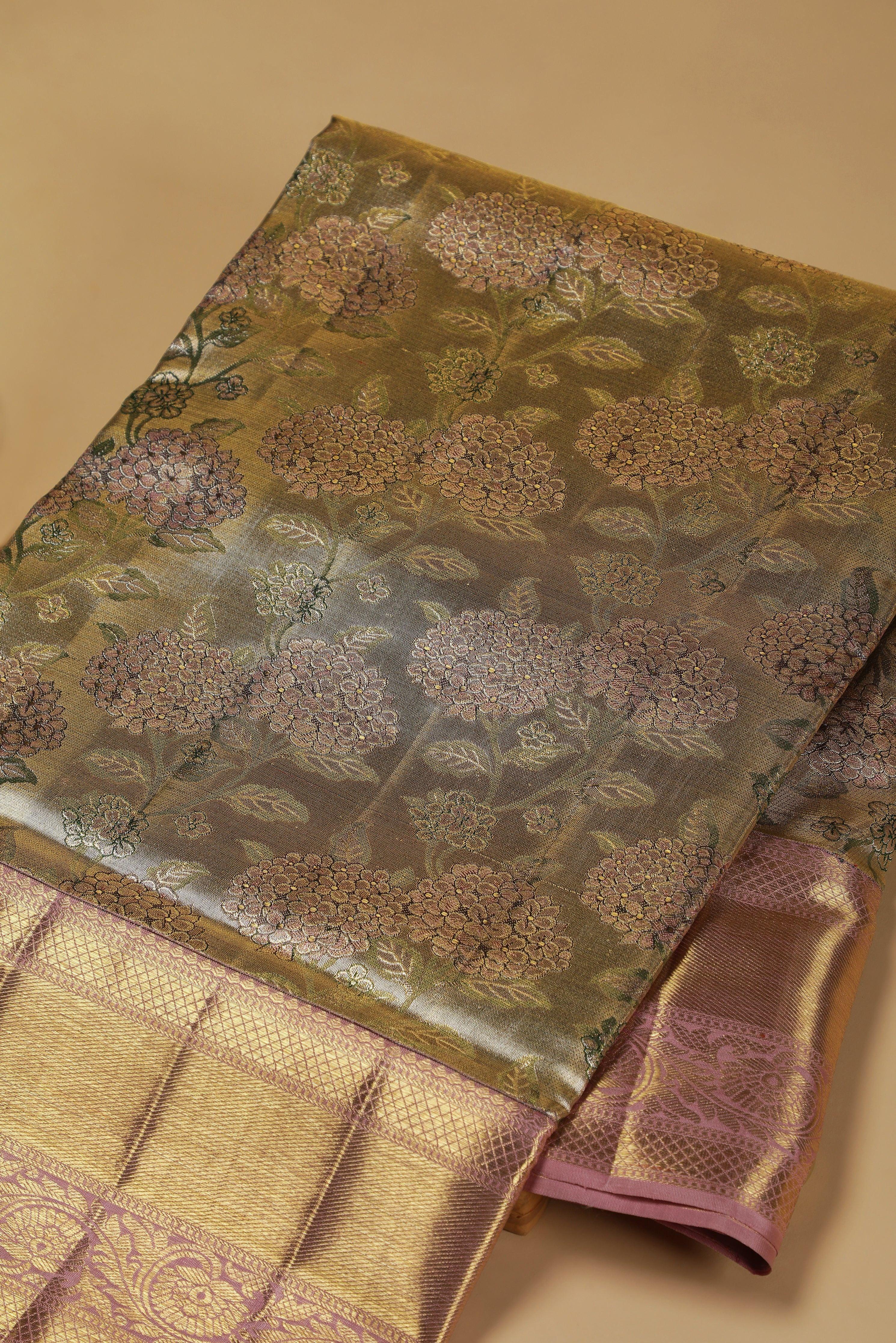 Antique Gold Kanchipuram Silk Saree (Copy)  Mokshaa