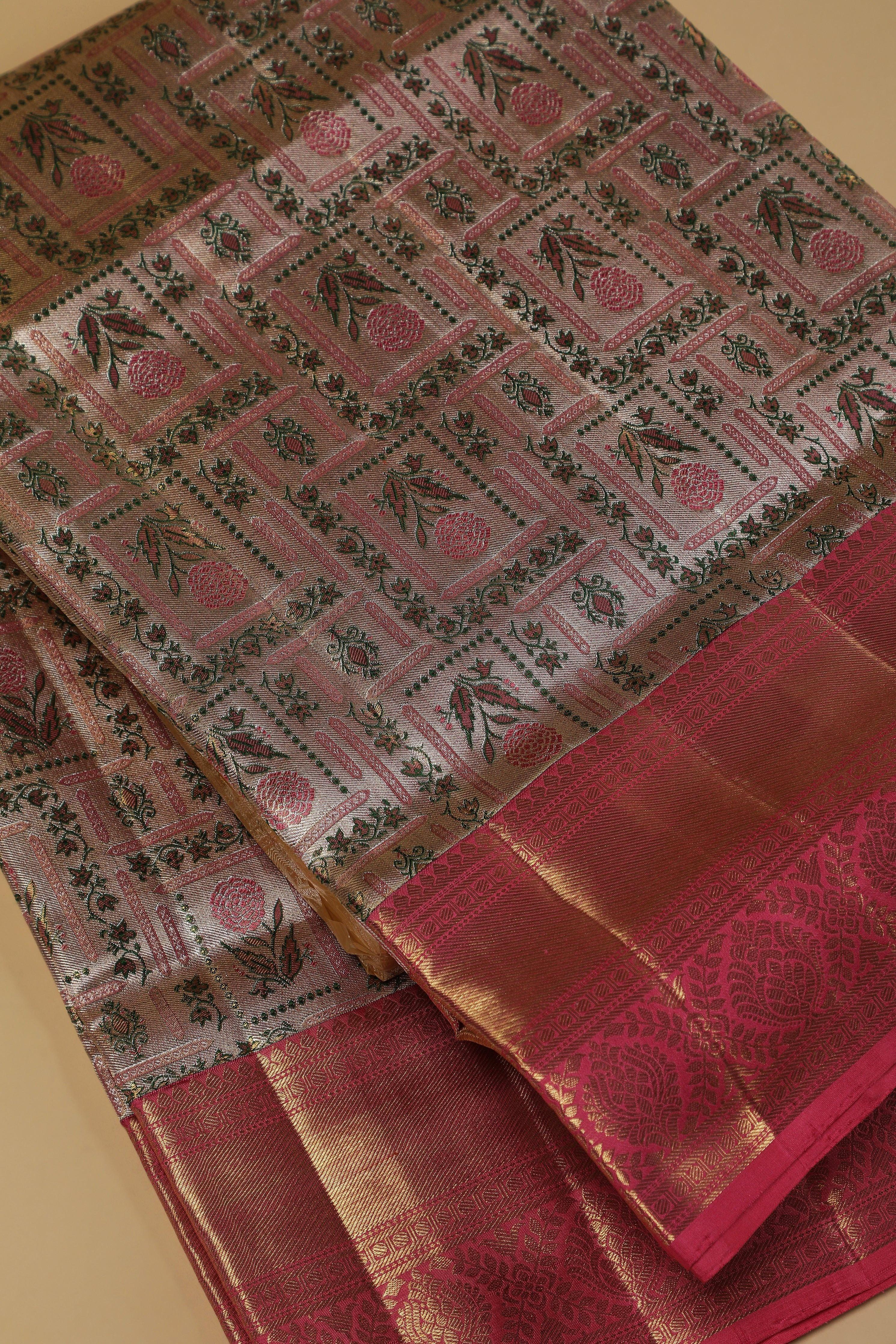 Light Sea Green Kanchipuram Silk Saree (Copy)  Mokshaa