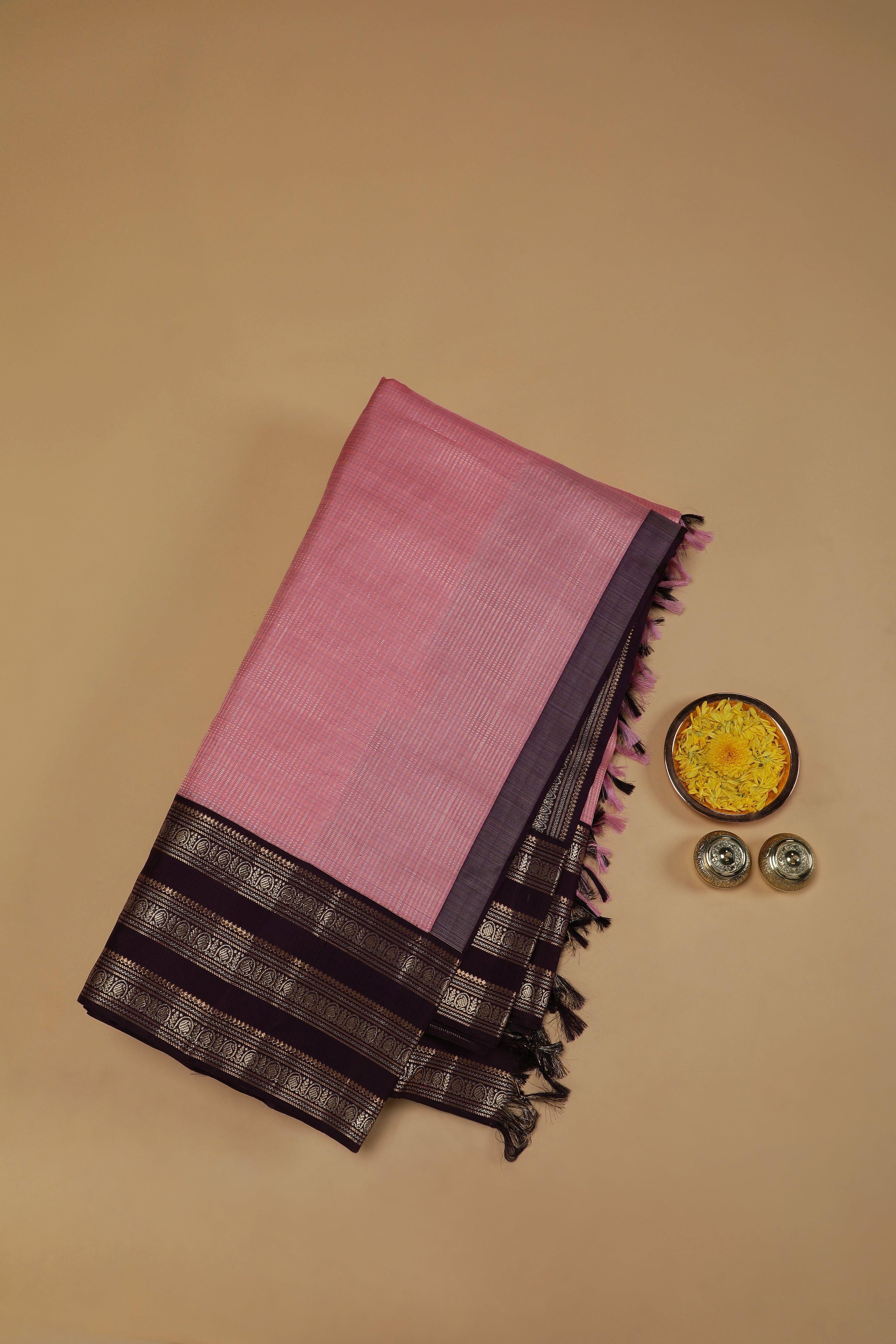 Lavender Kanchipuram Silk Saree (Copy) Mokshaa