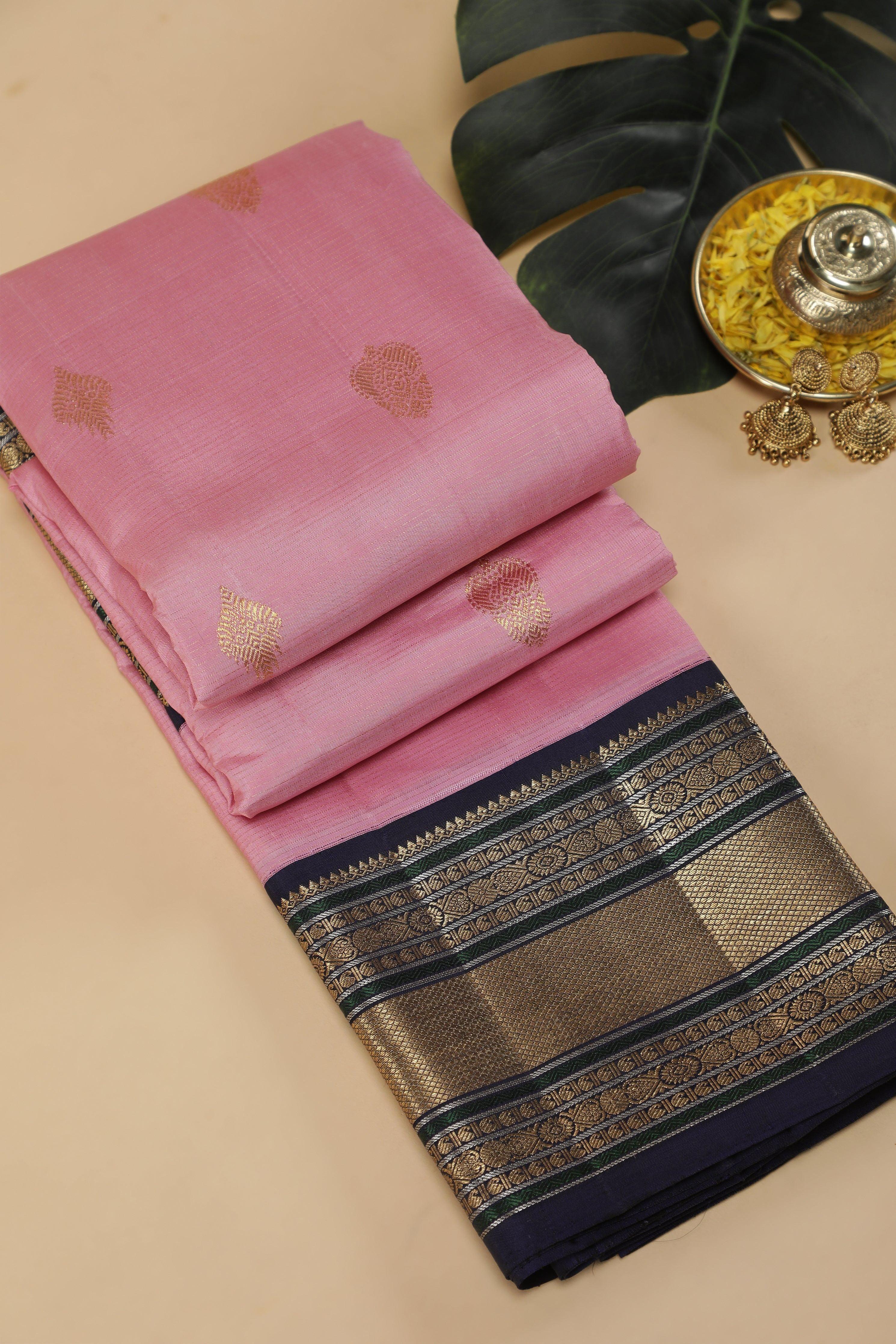 Subtle Grey Kanchipuram Silk Saree (Copy) Mokshaa