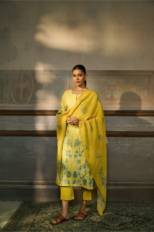Sunshine Yellow Floral Printed Salwar Set
