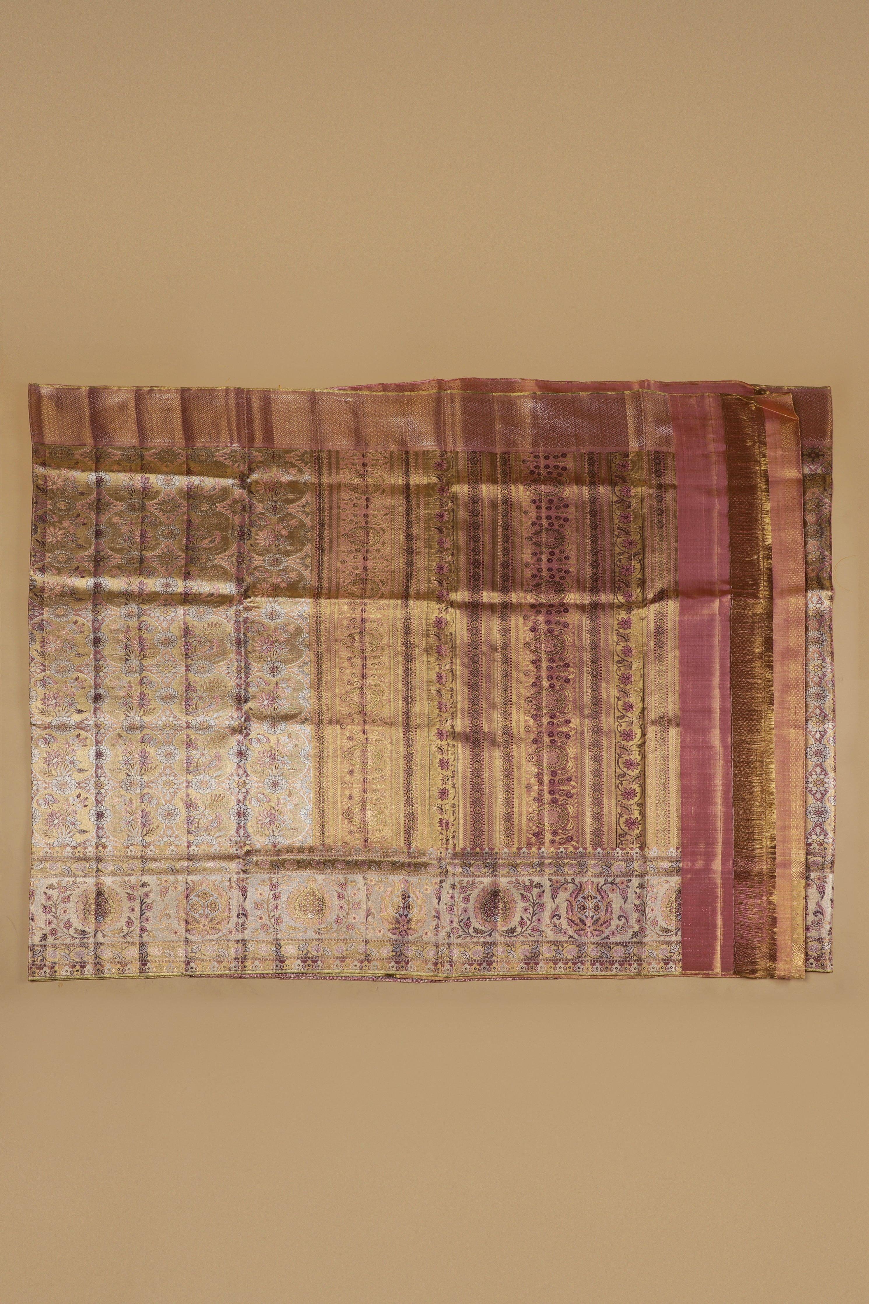 Antique Gold Kanchipuram Silk Saree (Copy) Mokshaa