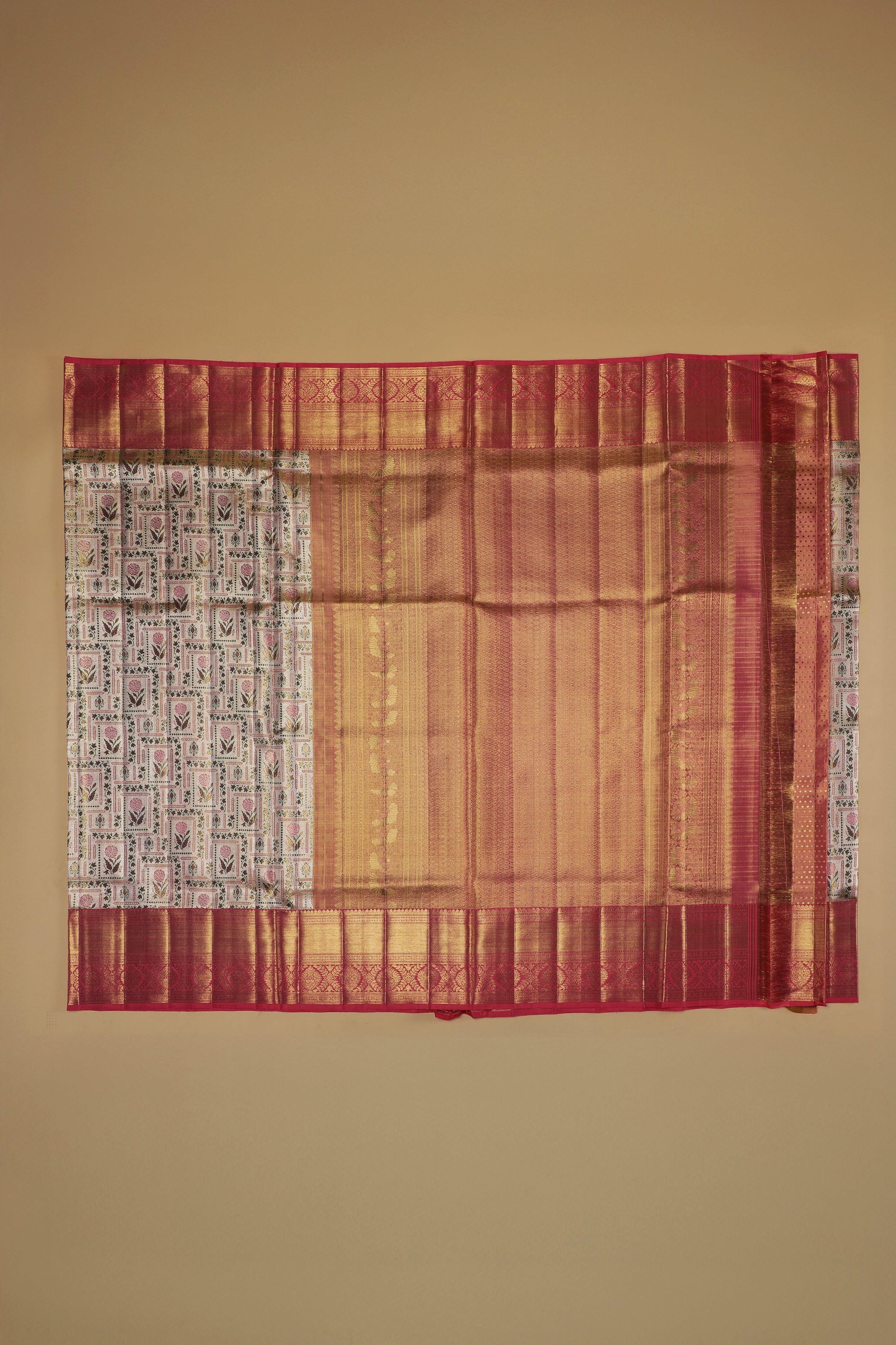 Light Sea Green Kanchipuram Silk Saree (Copy)  Mokshaa