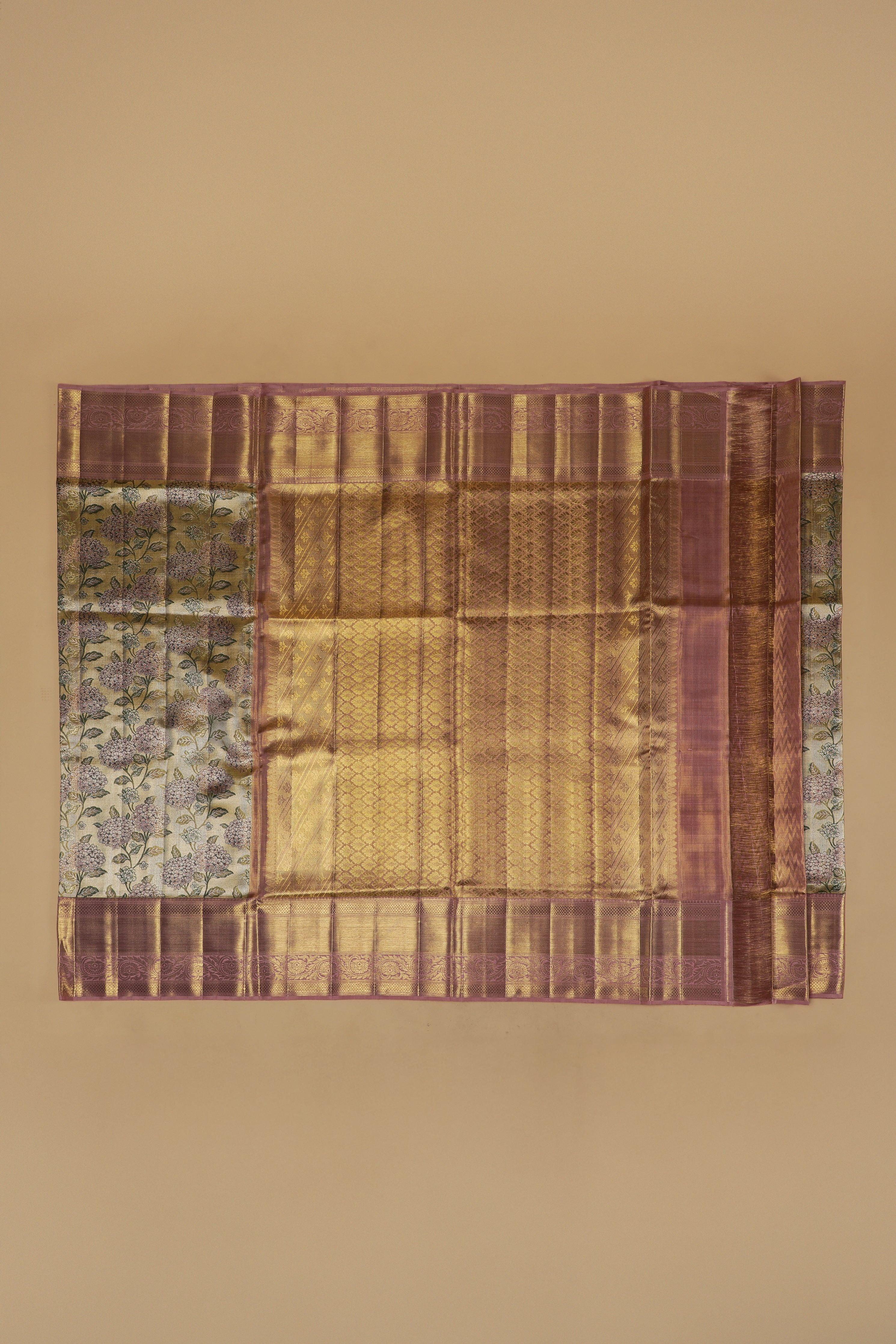 Antique Gold Kanchipuram Silk Saree (Copy)  Mokshaa