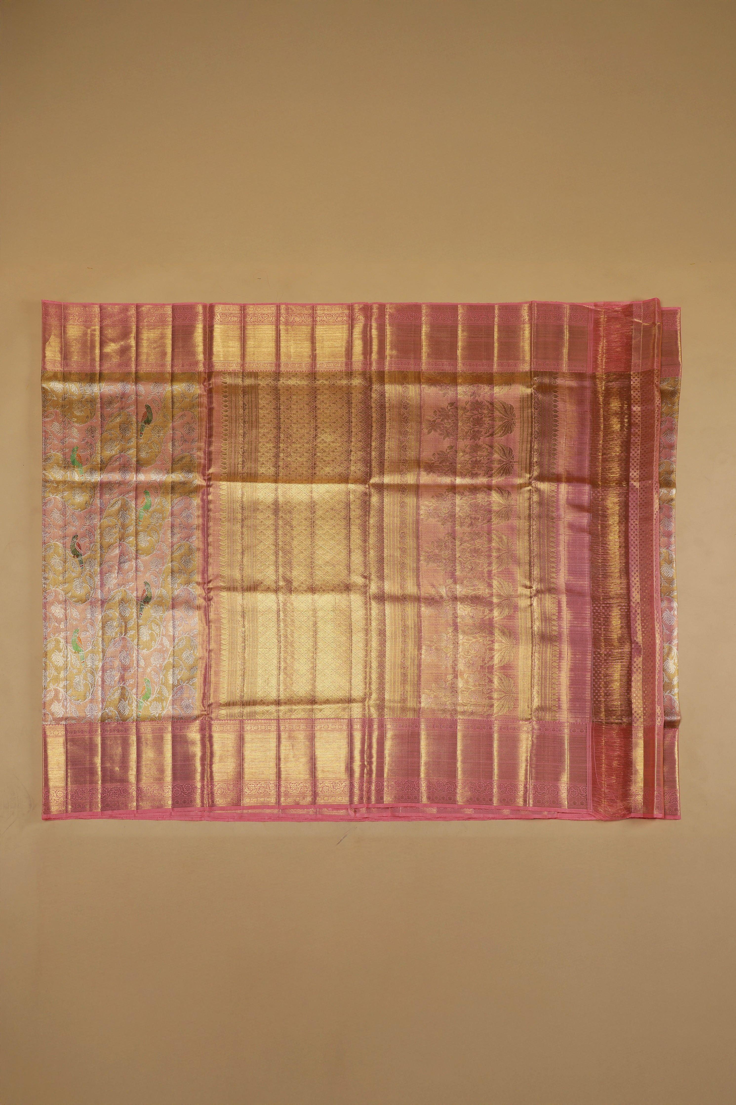 Gold Kanchipuram Tissue Silk Saree (Copy)  Mokshaa