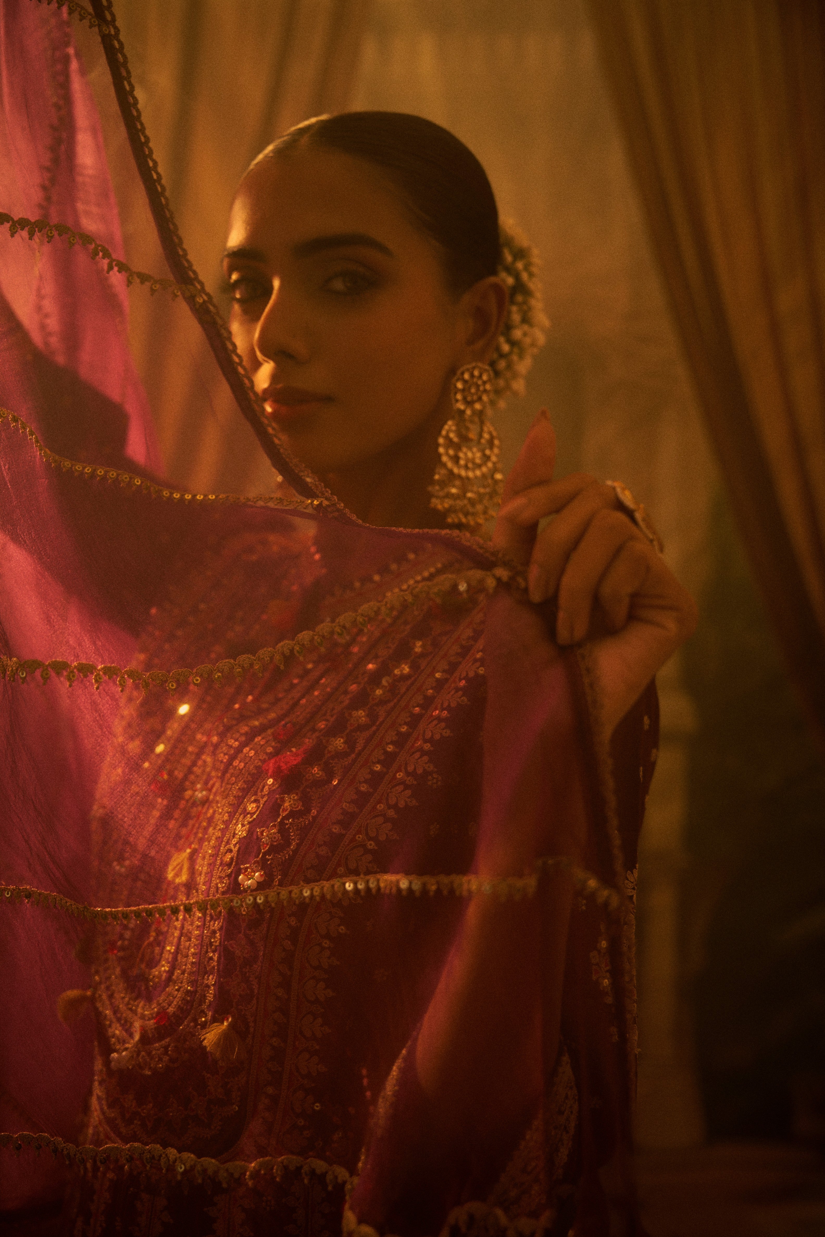 Regal Purple Silk Anarkali Set