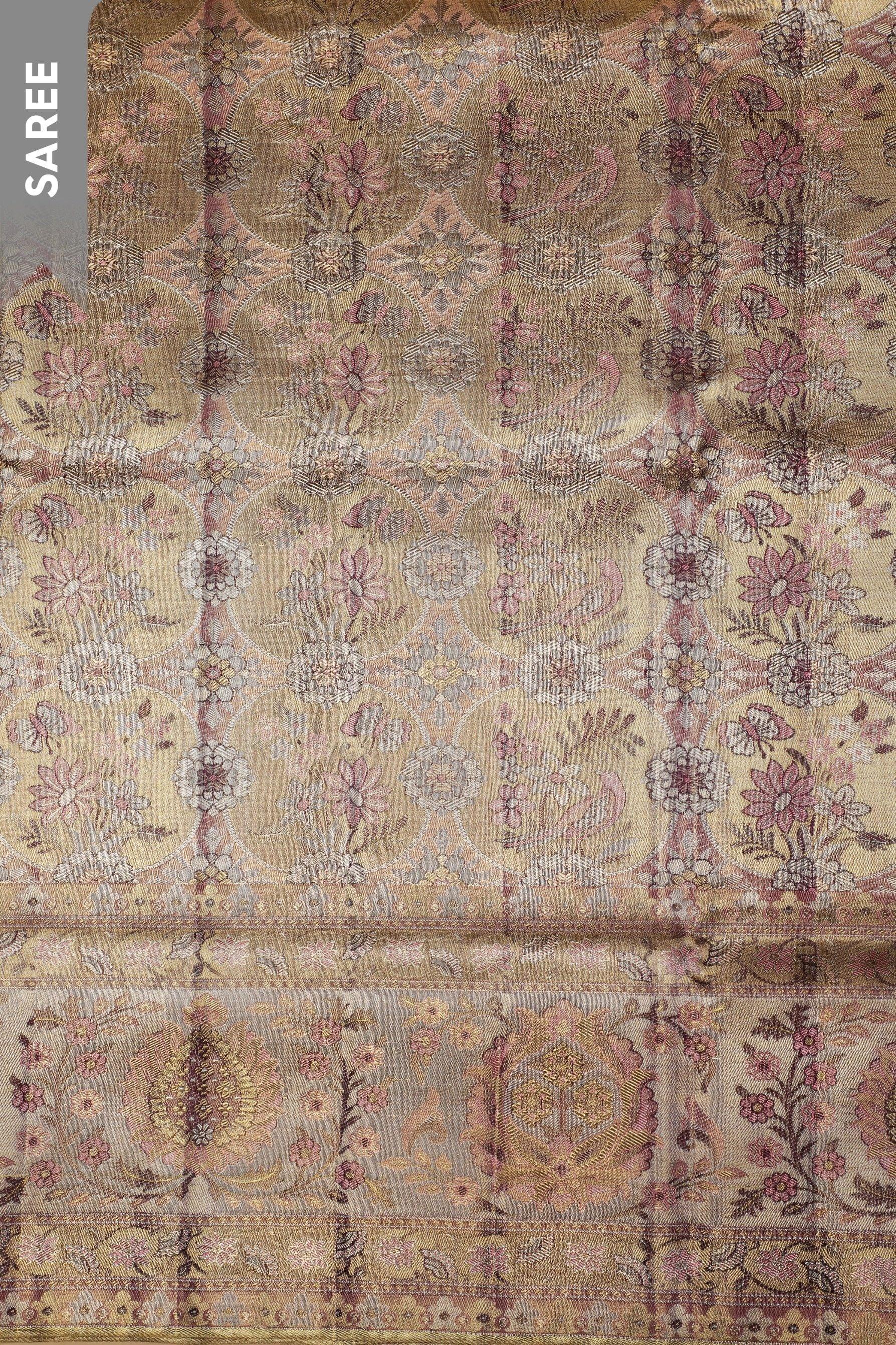 Bronze Gold Kanchipuram Silk Saree Mokshaa