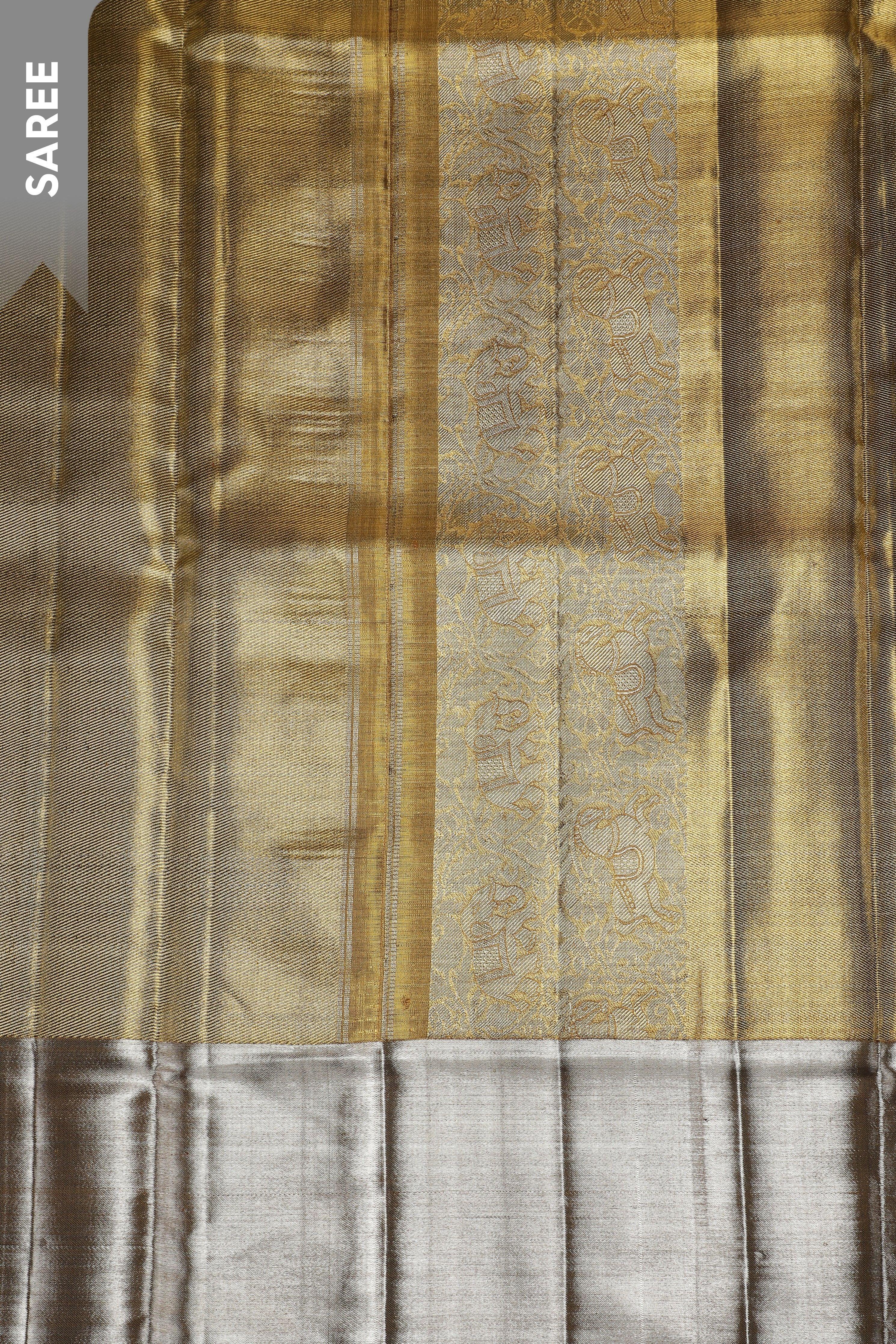 Pink Kanchipuram Silk Saree (Copy)  Mokshaa