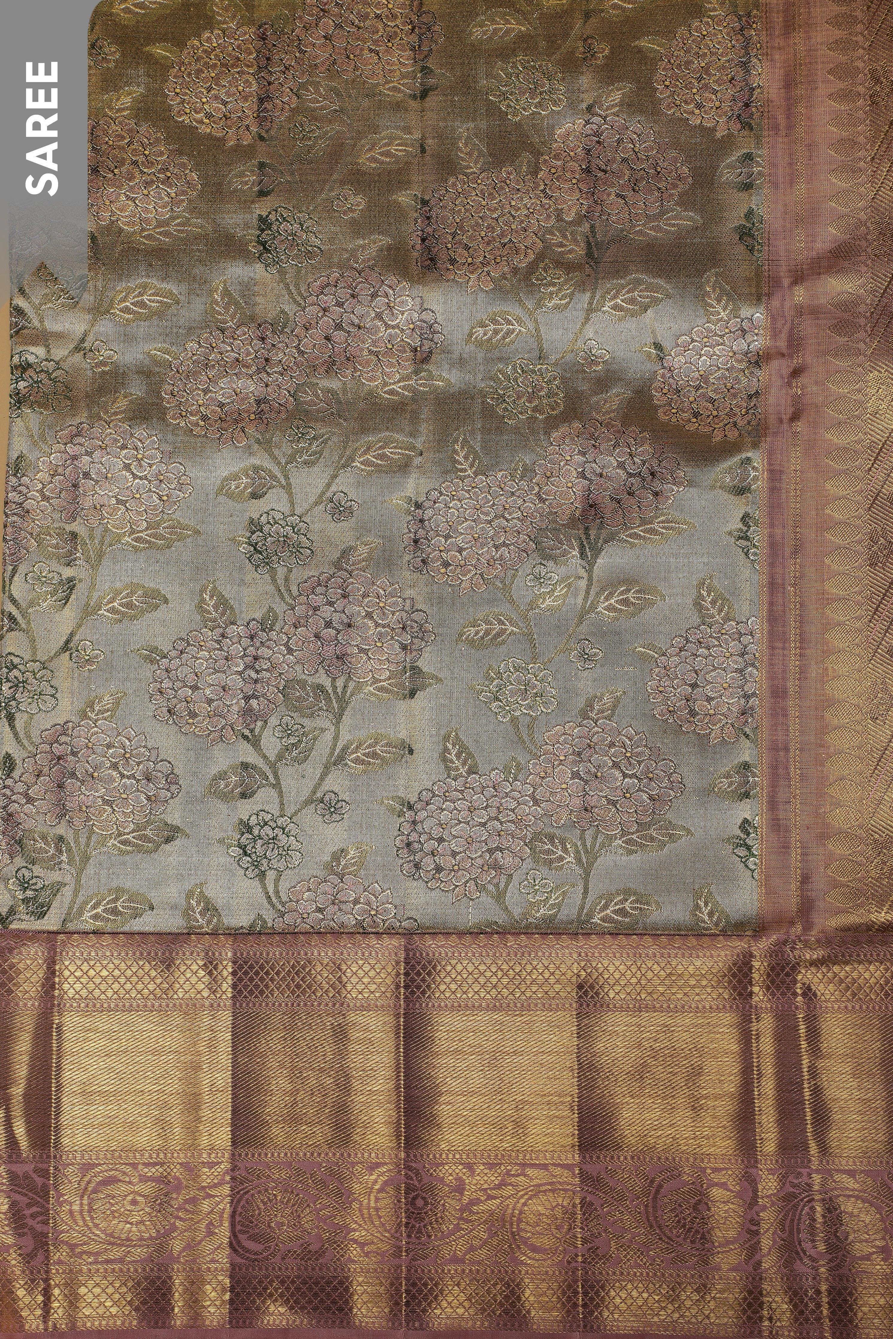 Antique Gold Kanchipuram Silk Saree (Copy)  Mokshaa