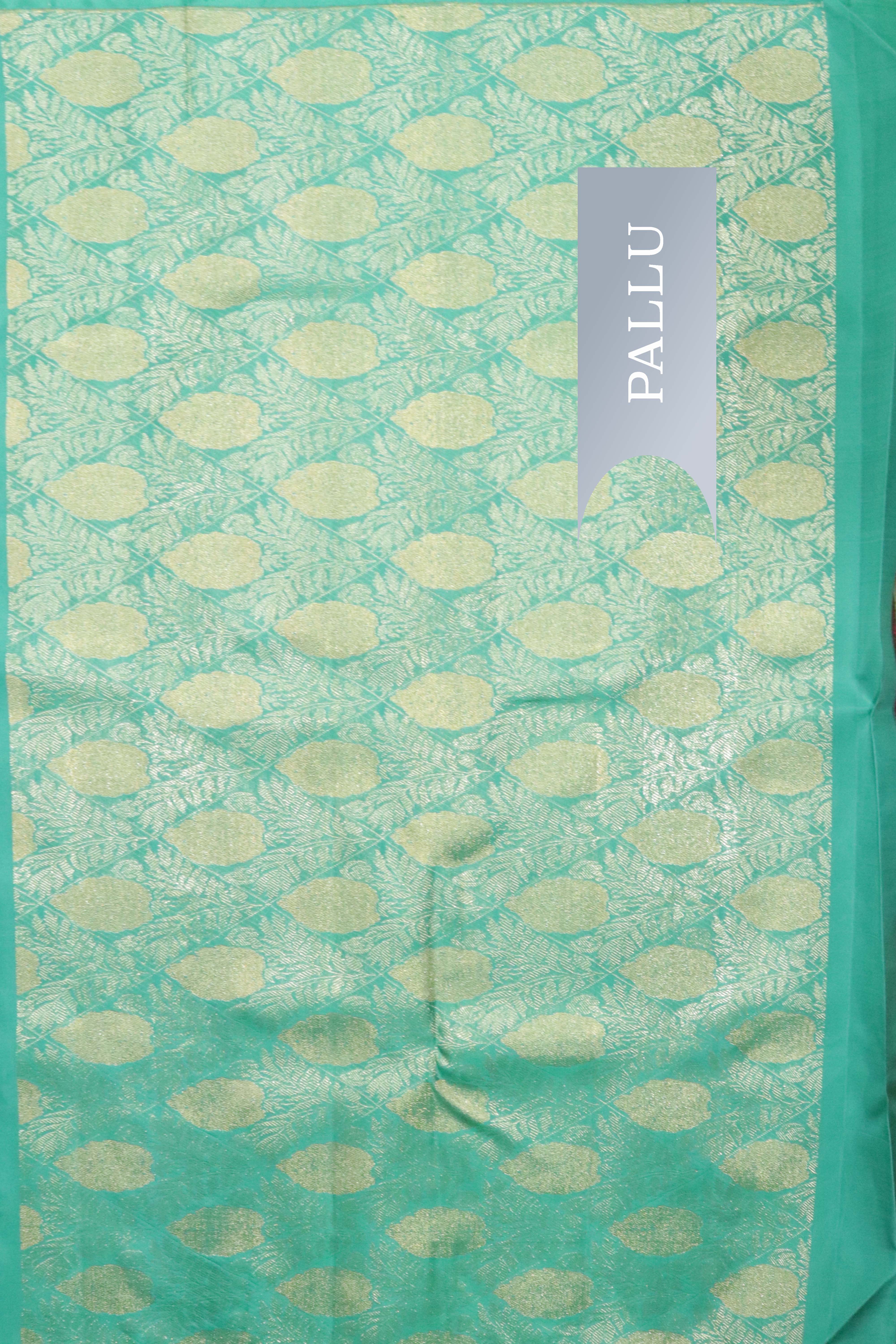 Rama Blue Kanchipuram Silk Saree with Gold & Silver Zari Motifs