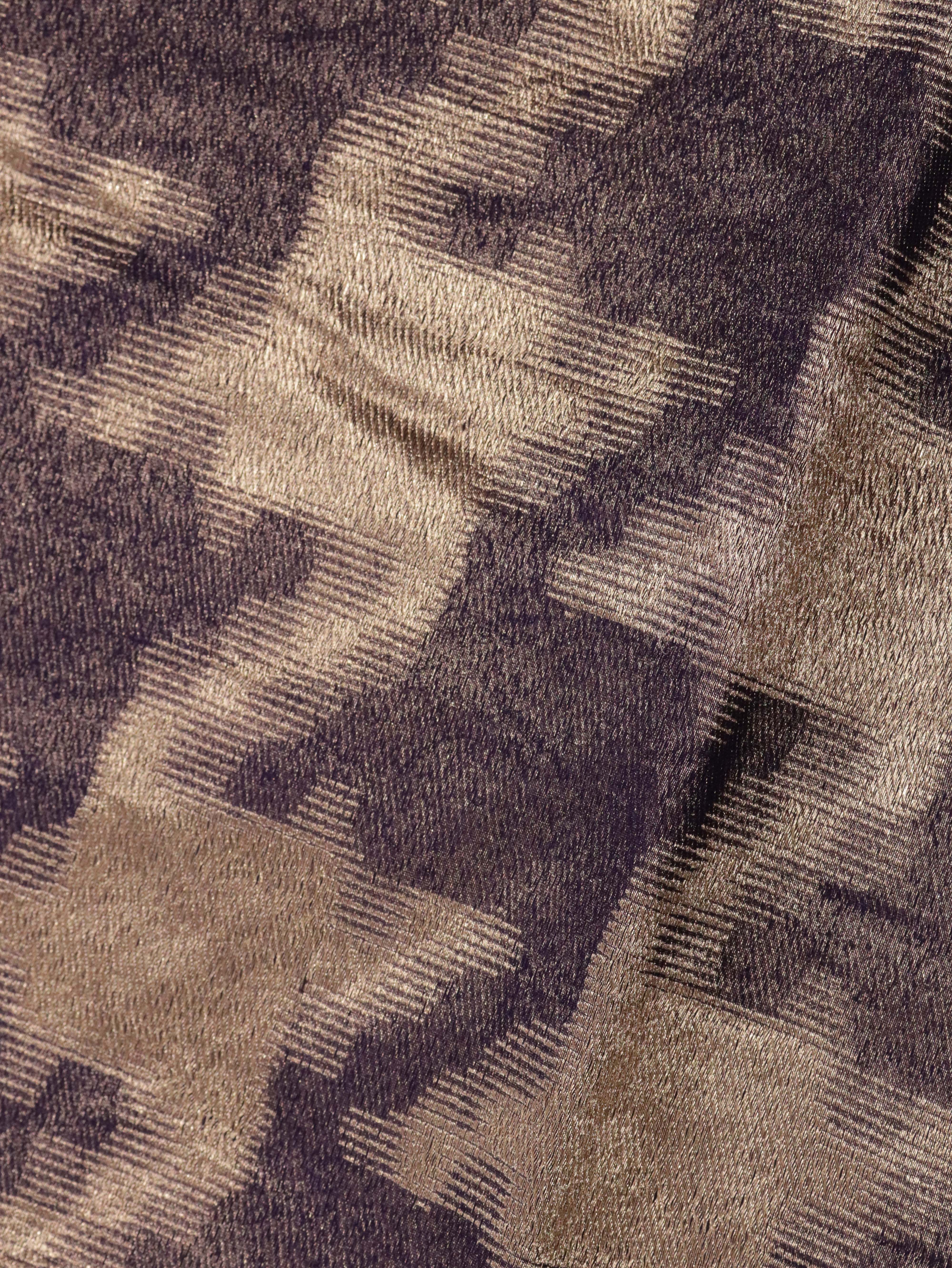 Violet Blue Banarasi Kora Silk Saree with Geometrical Zari Weaving