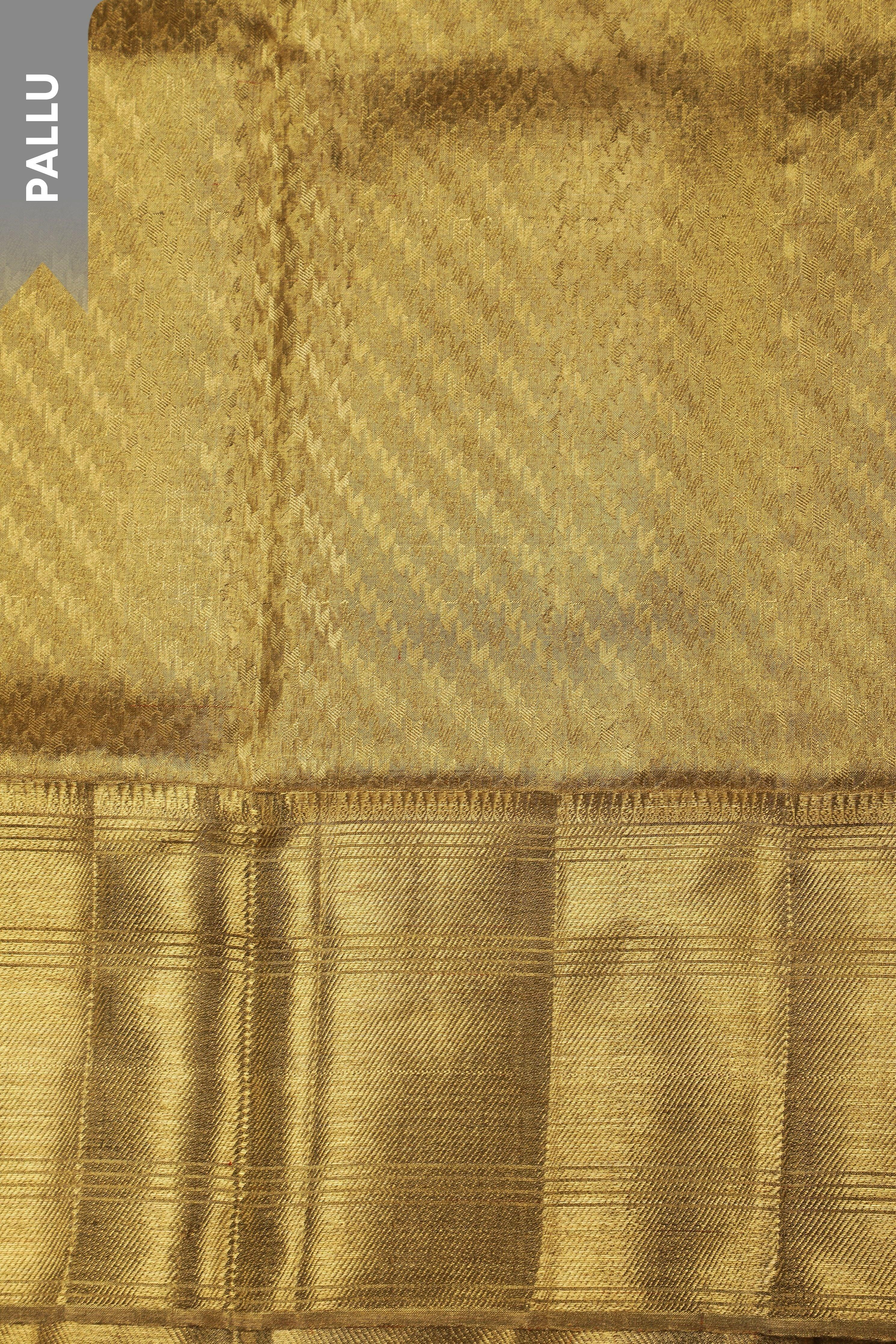 Antique Gold Kanchipuram Silk Saree  Mokshaa