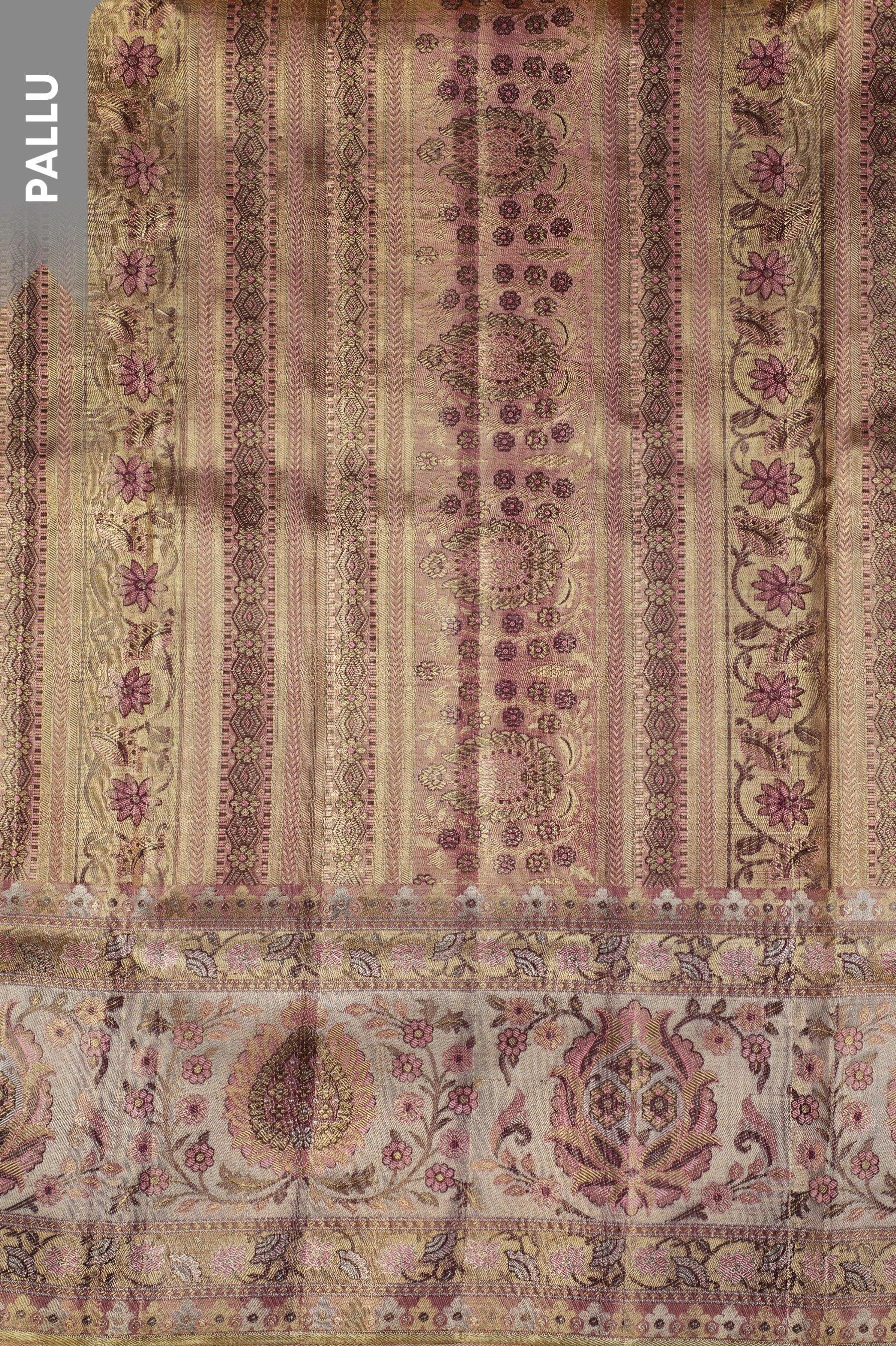 Bronze Gold Kanchipuram Silk Saree Mokshaa