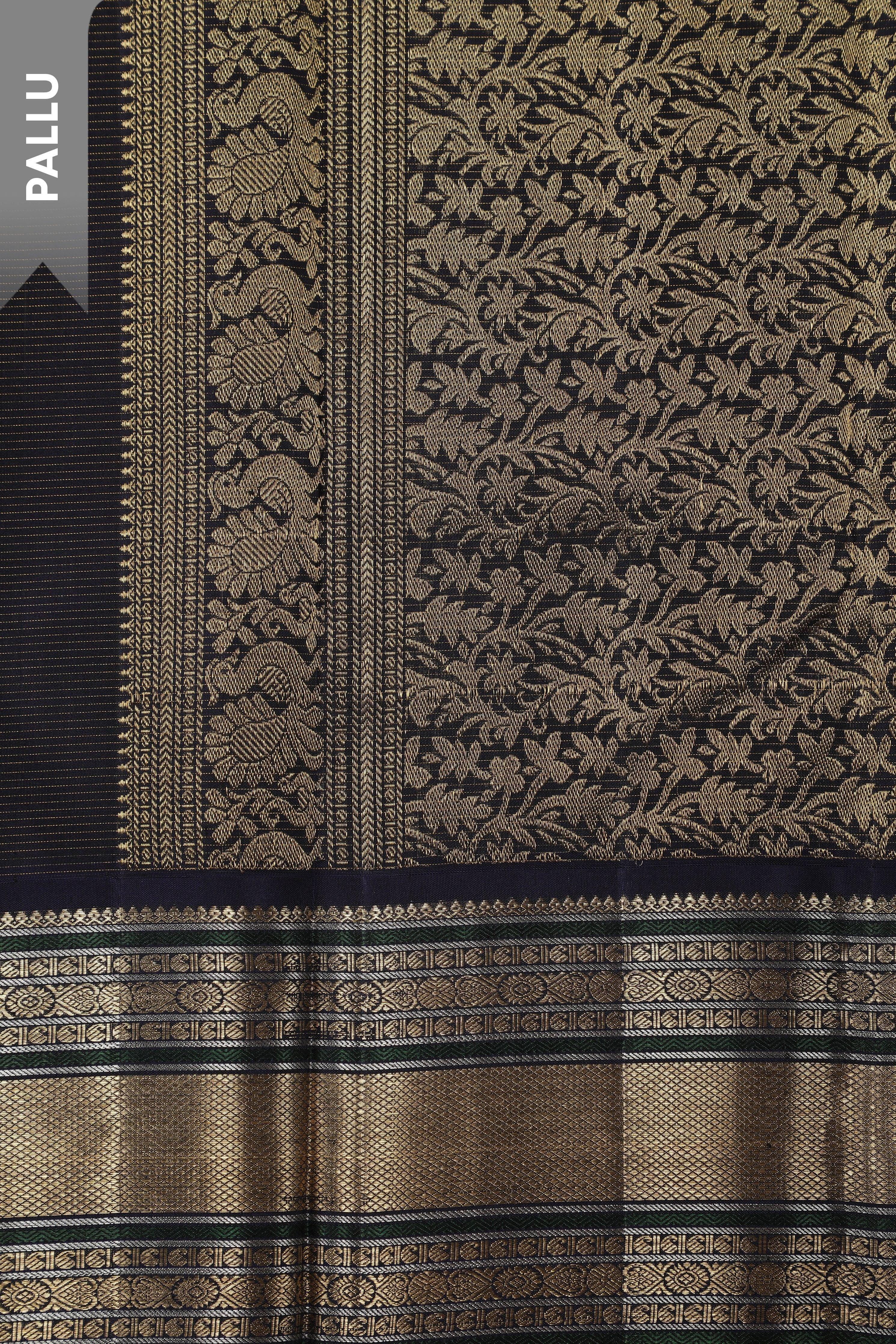 Subtle Grey Kanchipuram Silk Saree (Copy) Mokshaa