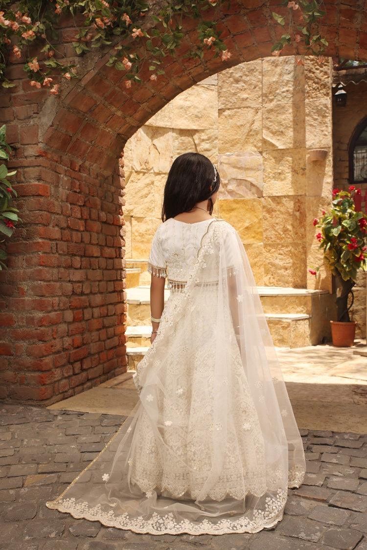 Off white Sequence Embroidery Lehenga Choli - Mokshaa