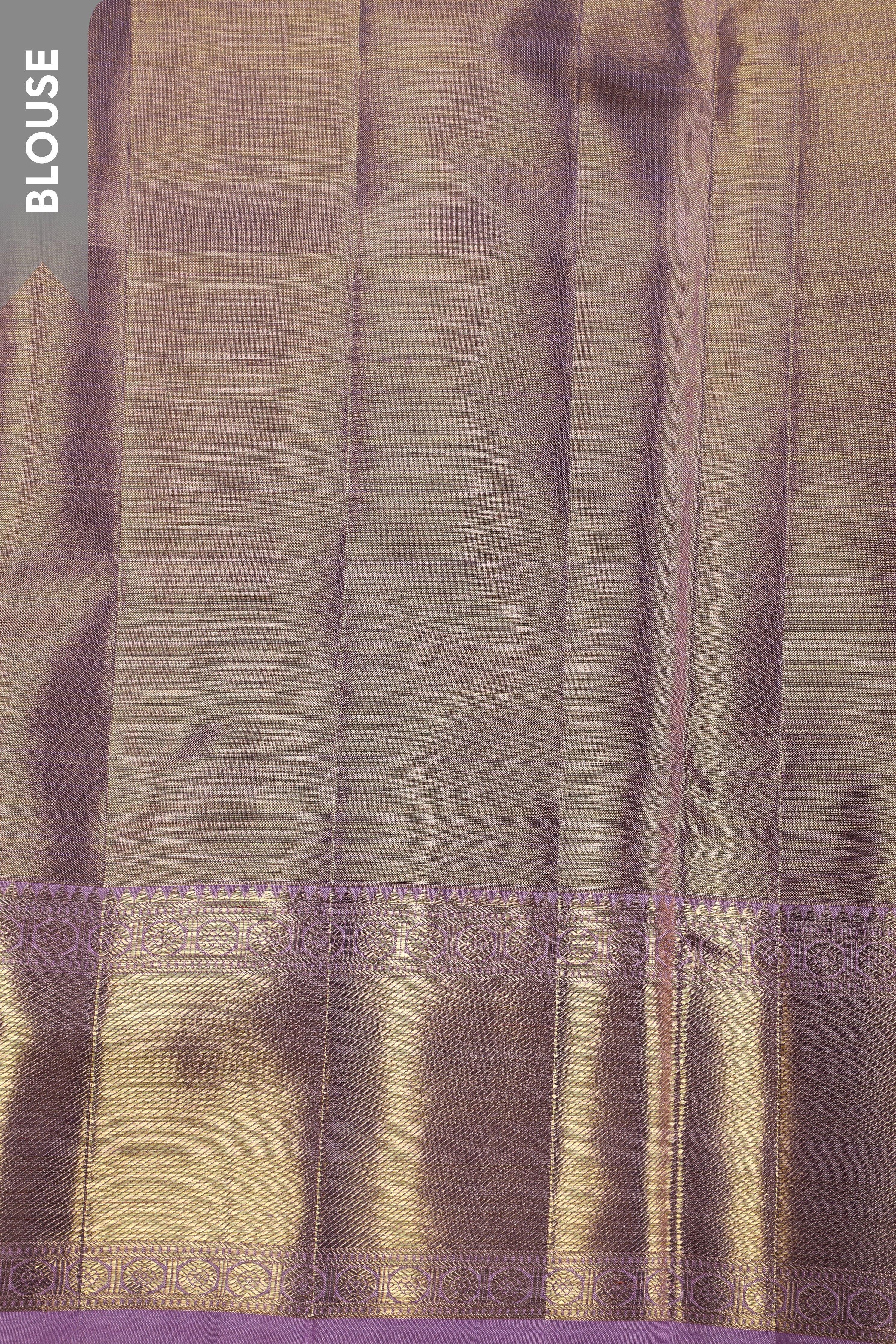 Antique Gold Kanchipuram Silk Saree  Mokshaa