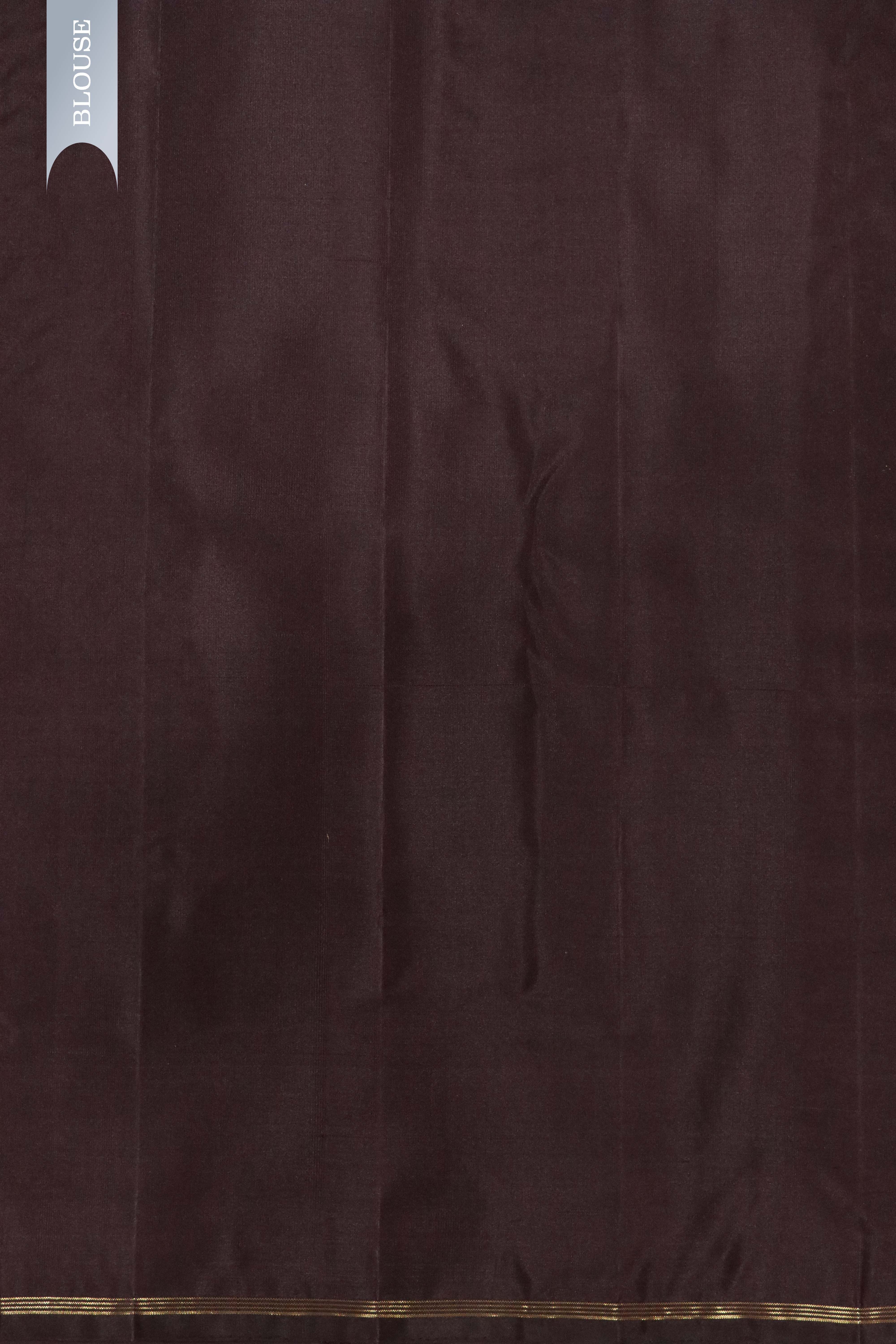 Dark Brown Kanchipuram Silk Saree with Zari Figure Motifs