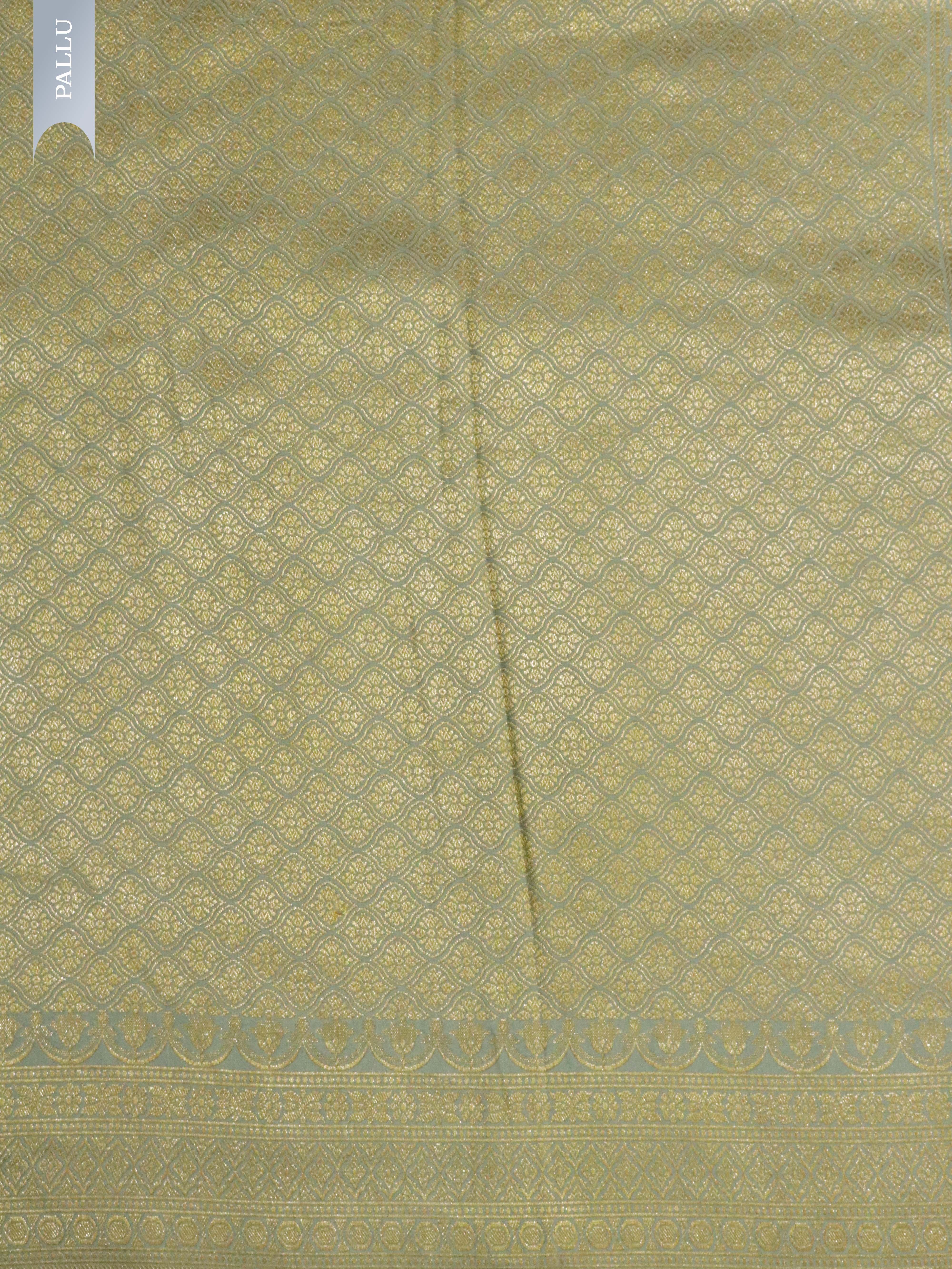 Turquoise Blue Banarasi Satin Silk Saree with All-Over Digital Print & Zari Border**