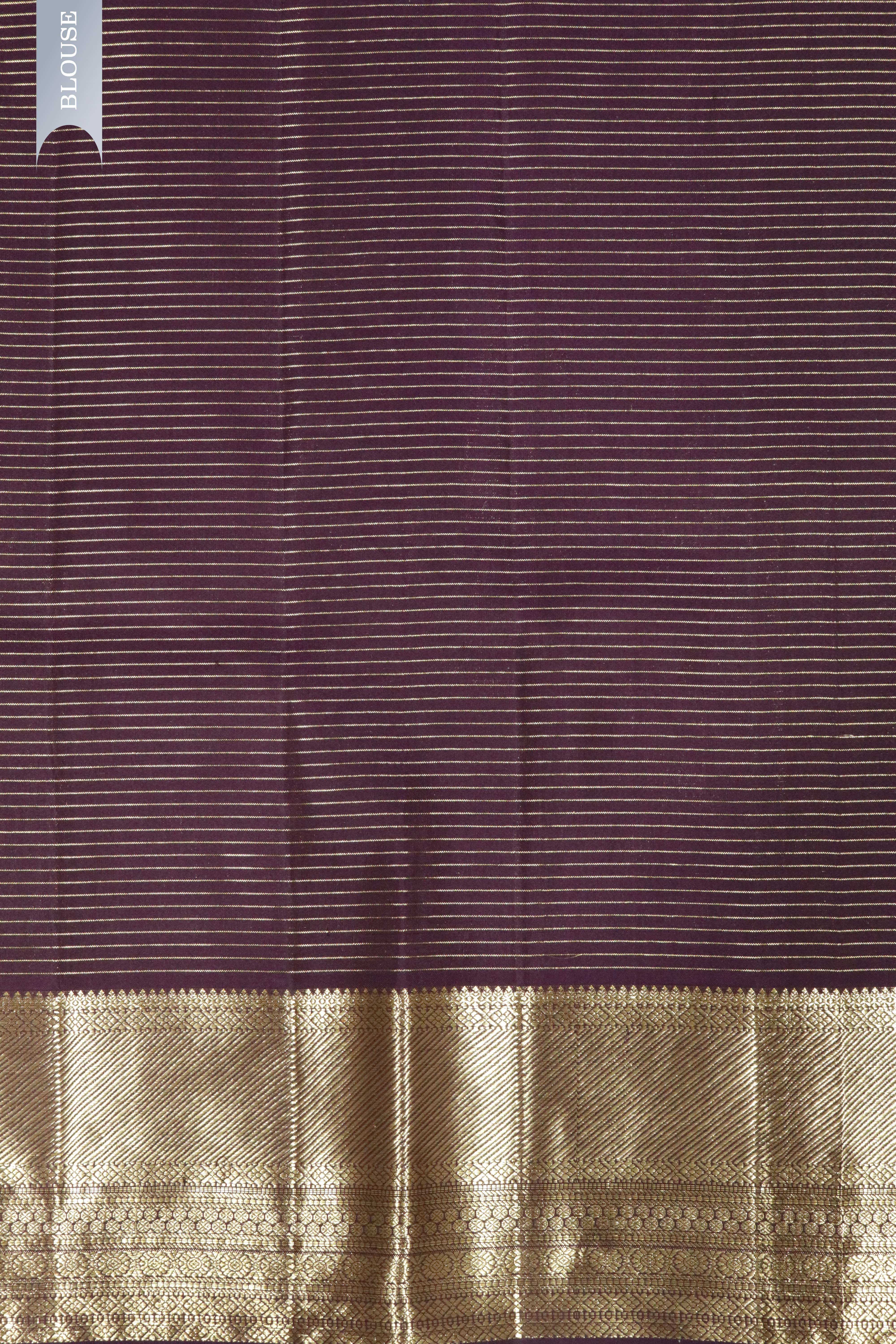 Rust Orange Kanchipuram Silk Saree with Zari Checks, Motifs & Weaving Border