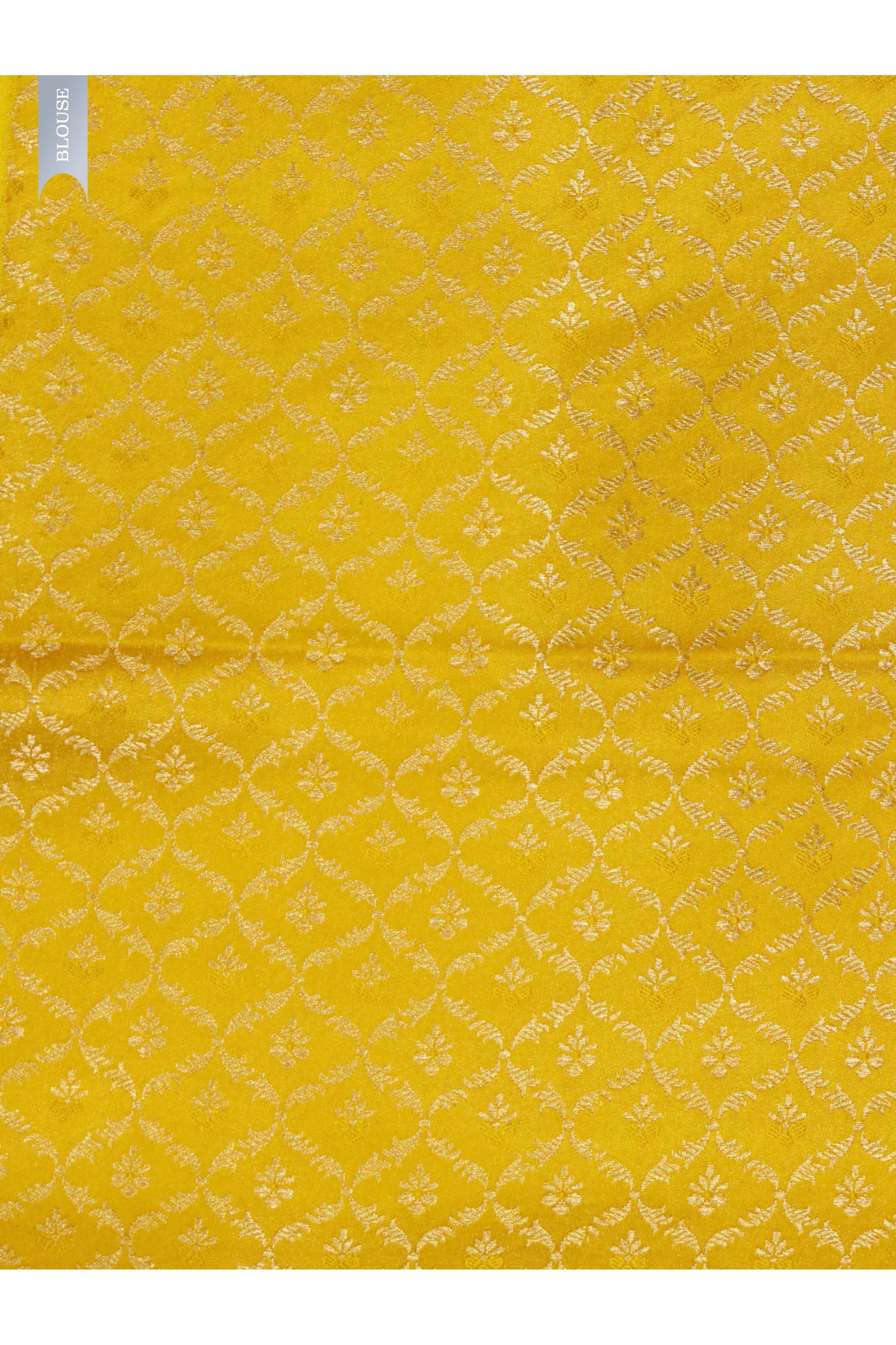 Bottle Green Banarasi Silk Saree with All-Over Buttas & Zari Border - Mokshaa