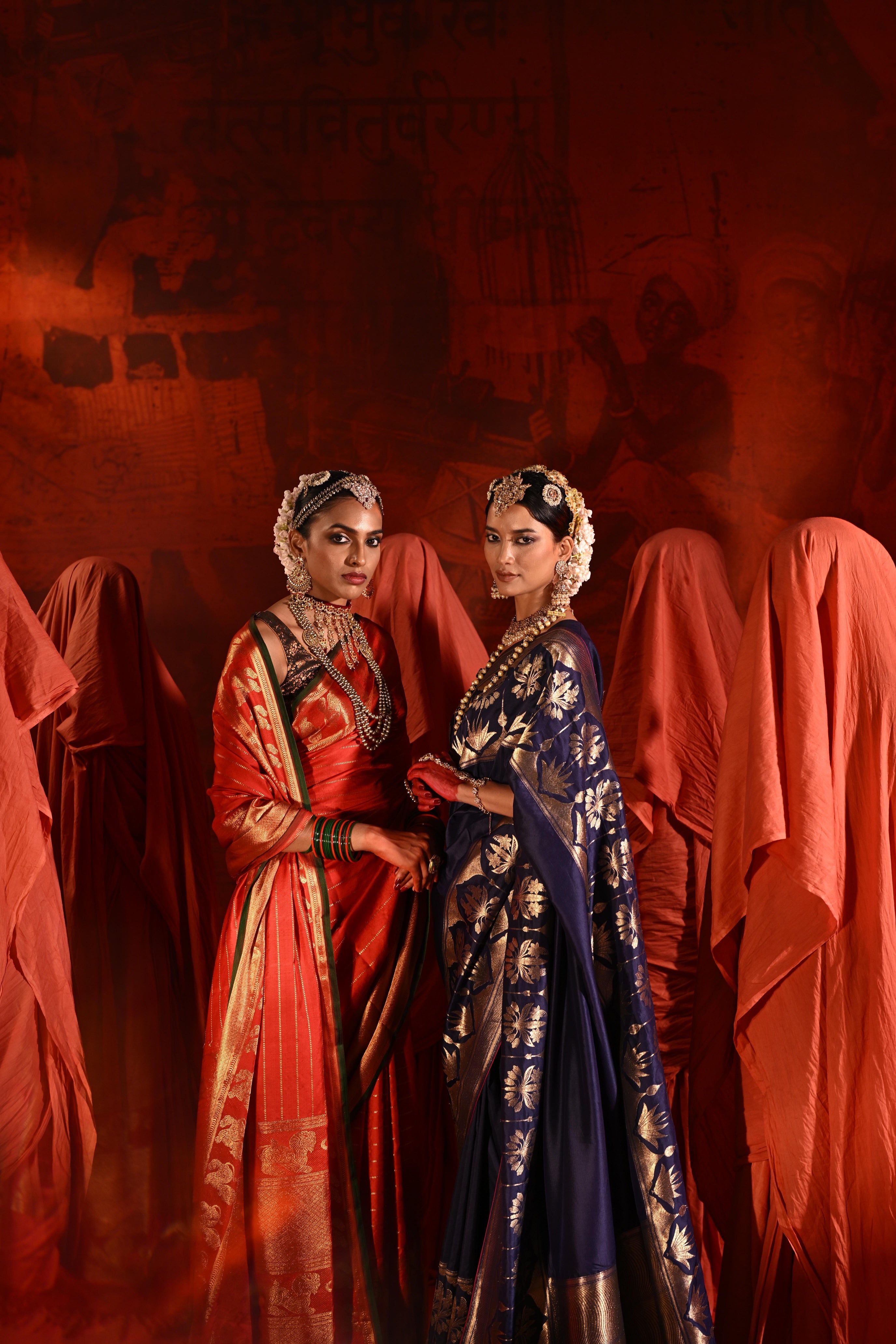 Midnight Blue Silk Saree with Golden Zari Weaving Border