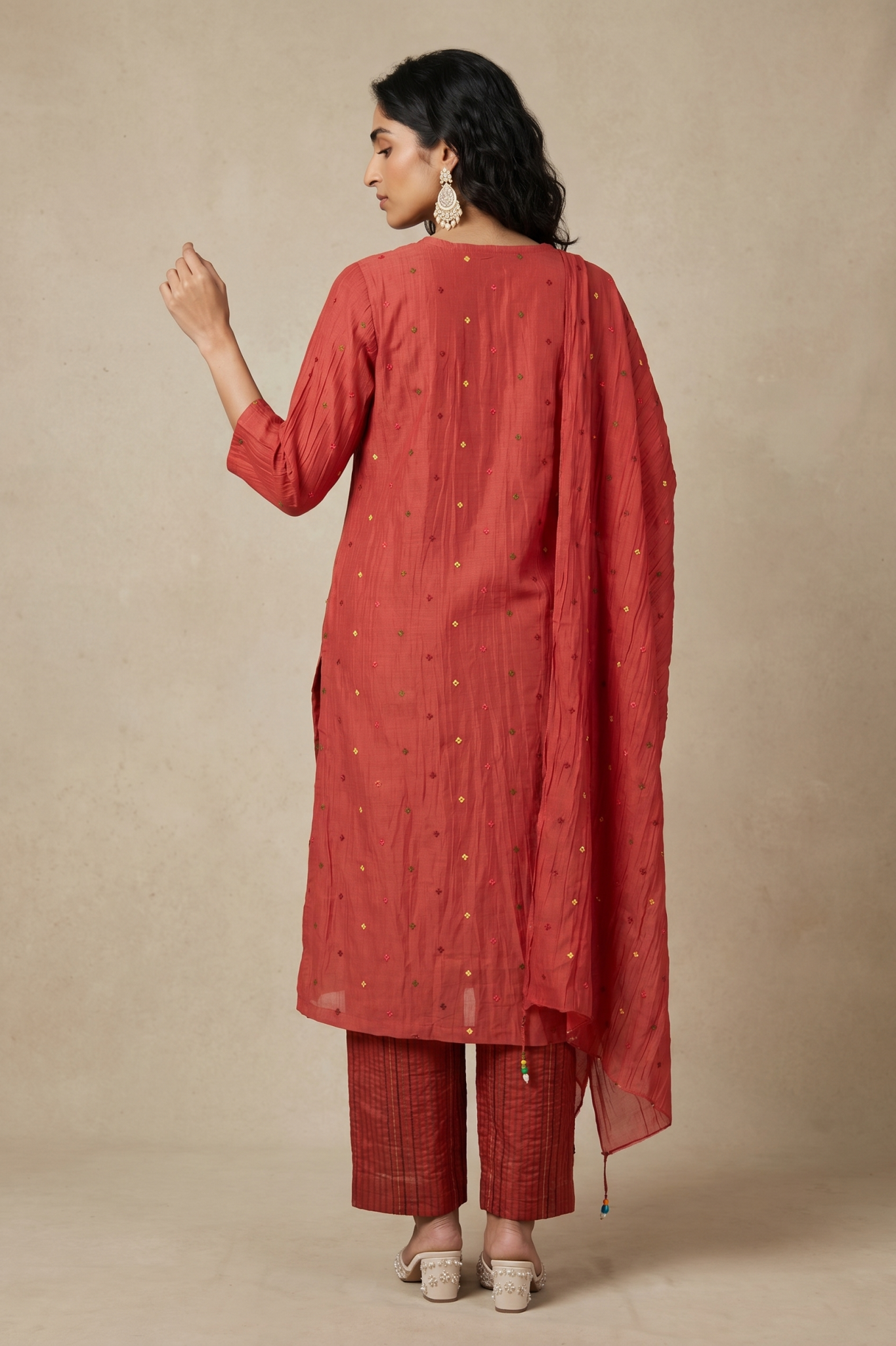 Rust Cotton Salwar Set