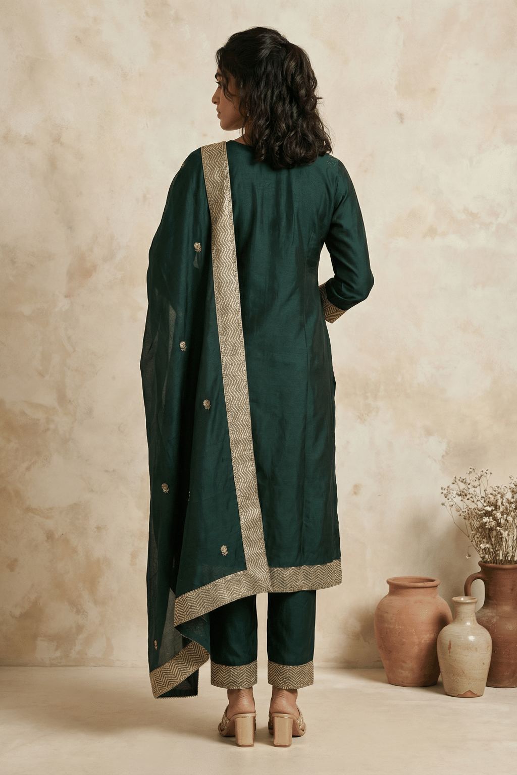 Green Silk Salwar Suit