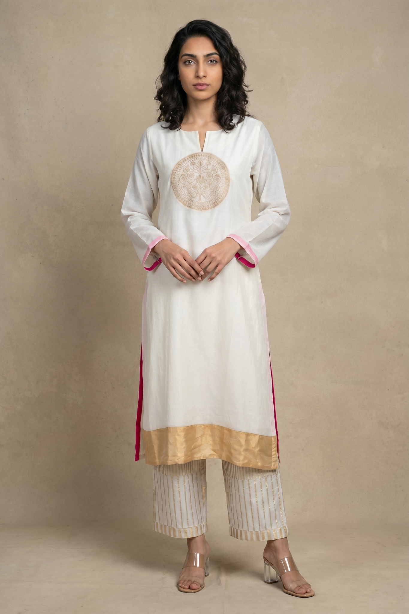 Ivory Cotton Kurta Set