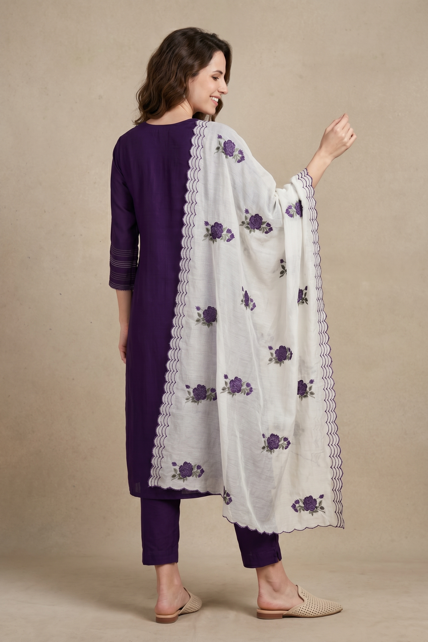 Navy Blue Cotton Salwar Set