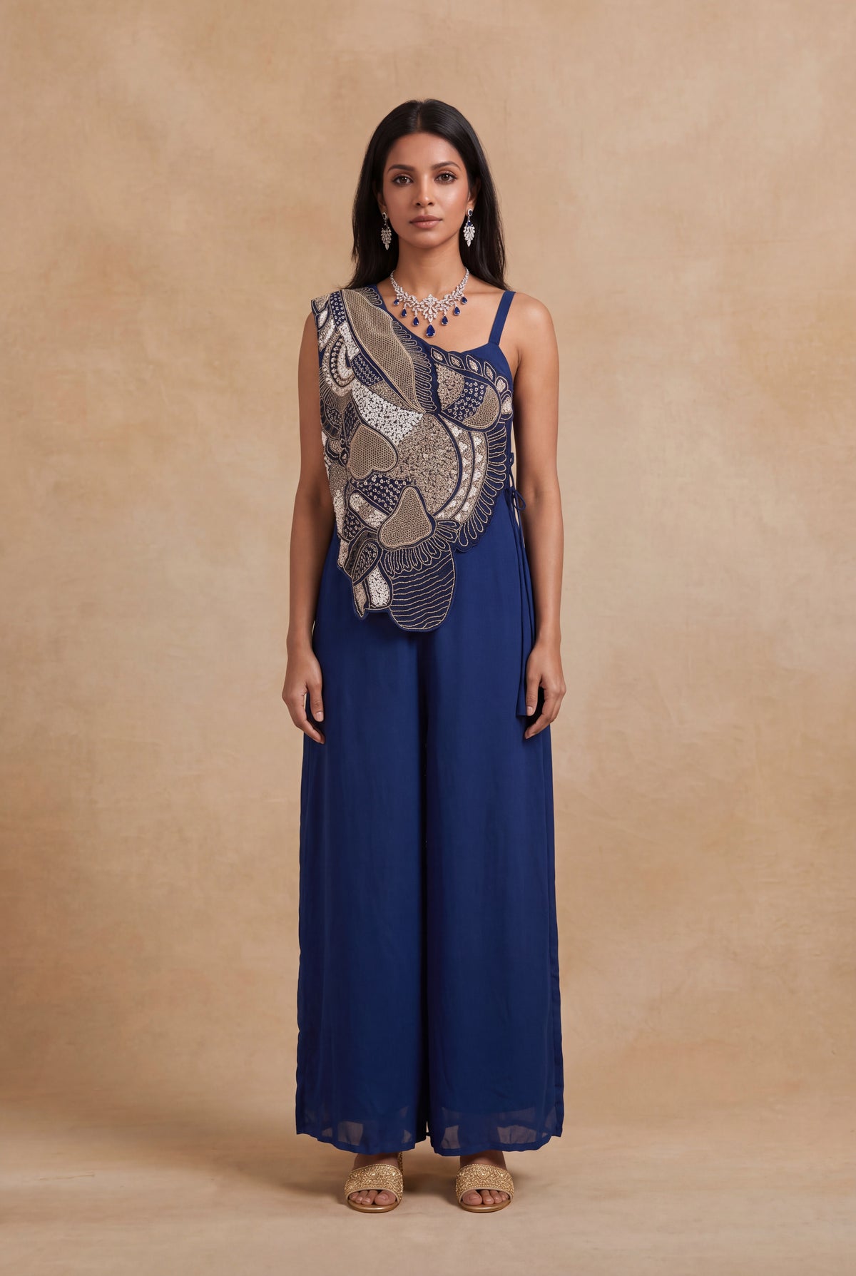 Royal Blue Crepe Jumpsuit