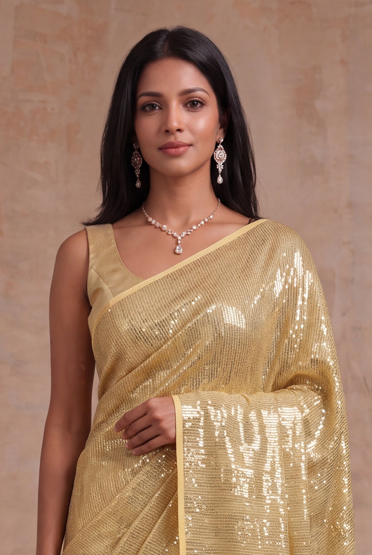 Yellow Georgette Saree