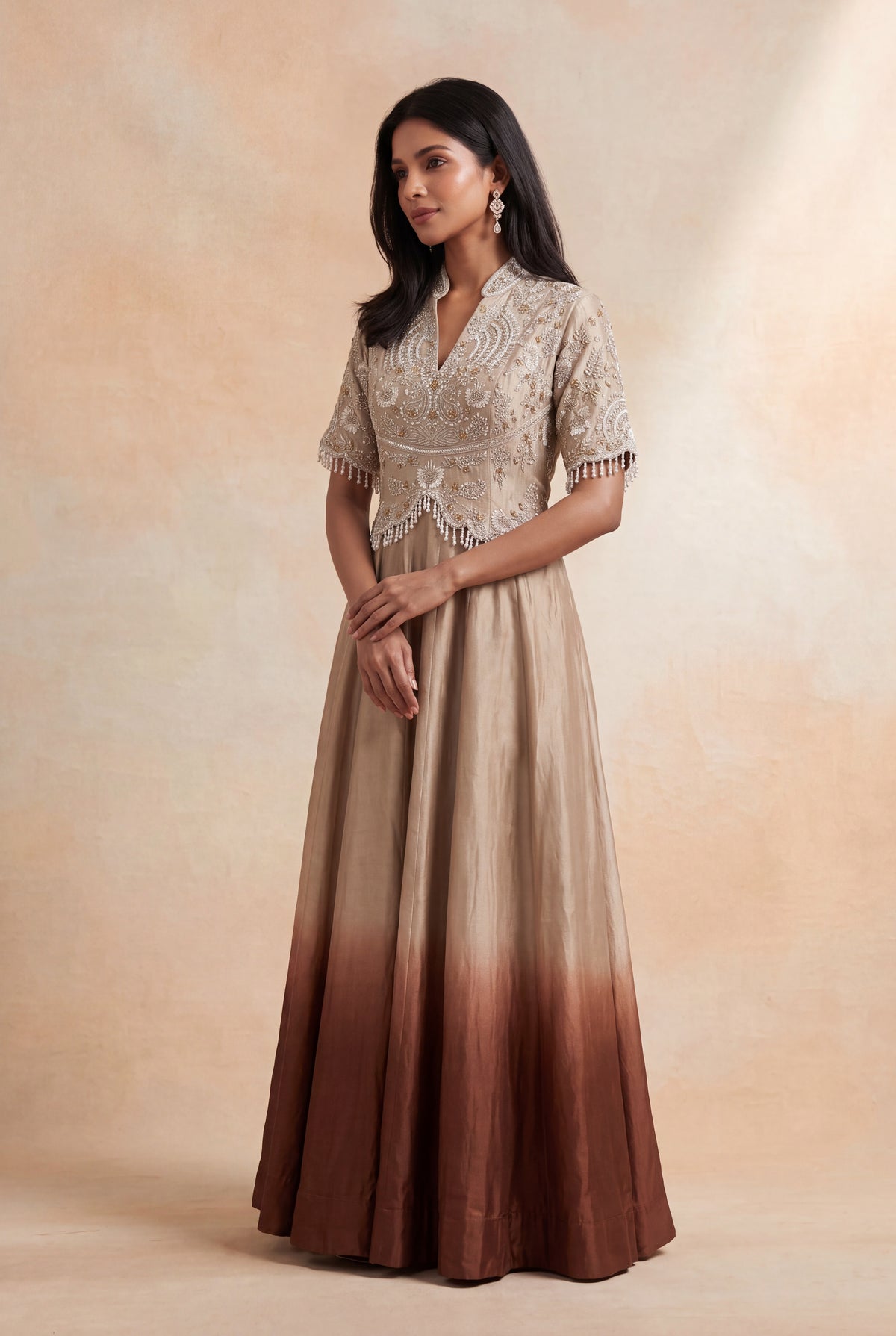Ombre Silk Gown