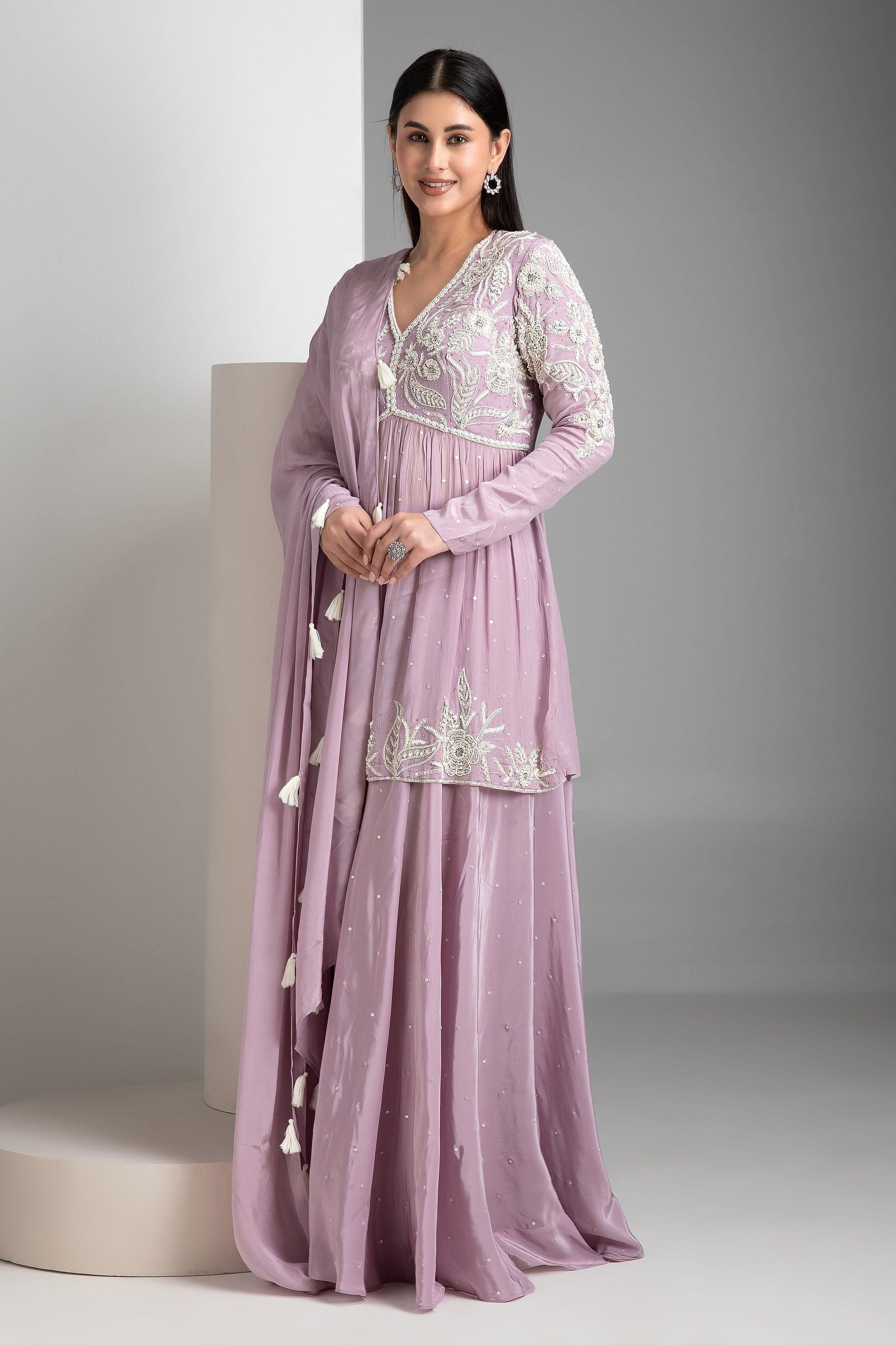 Lavender Palazzo set - Mokshaa