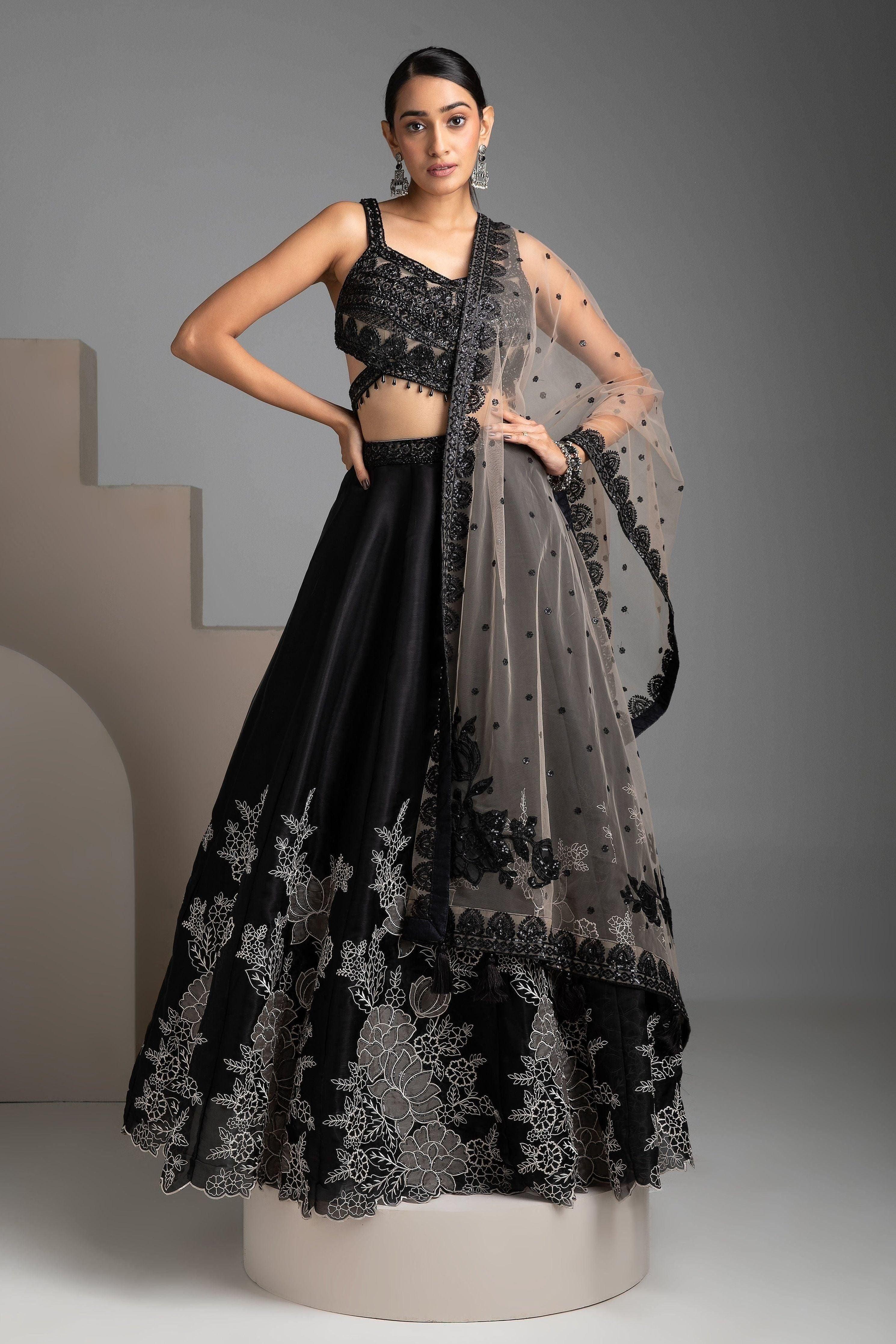 Black Lehenga Set - Mokshaa
