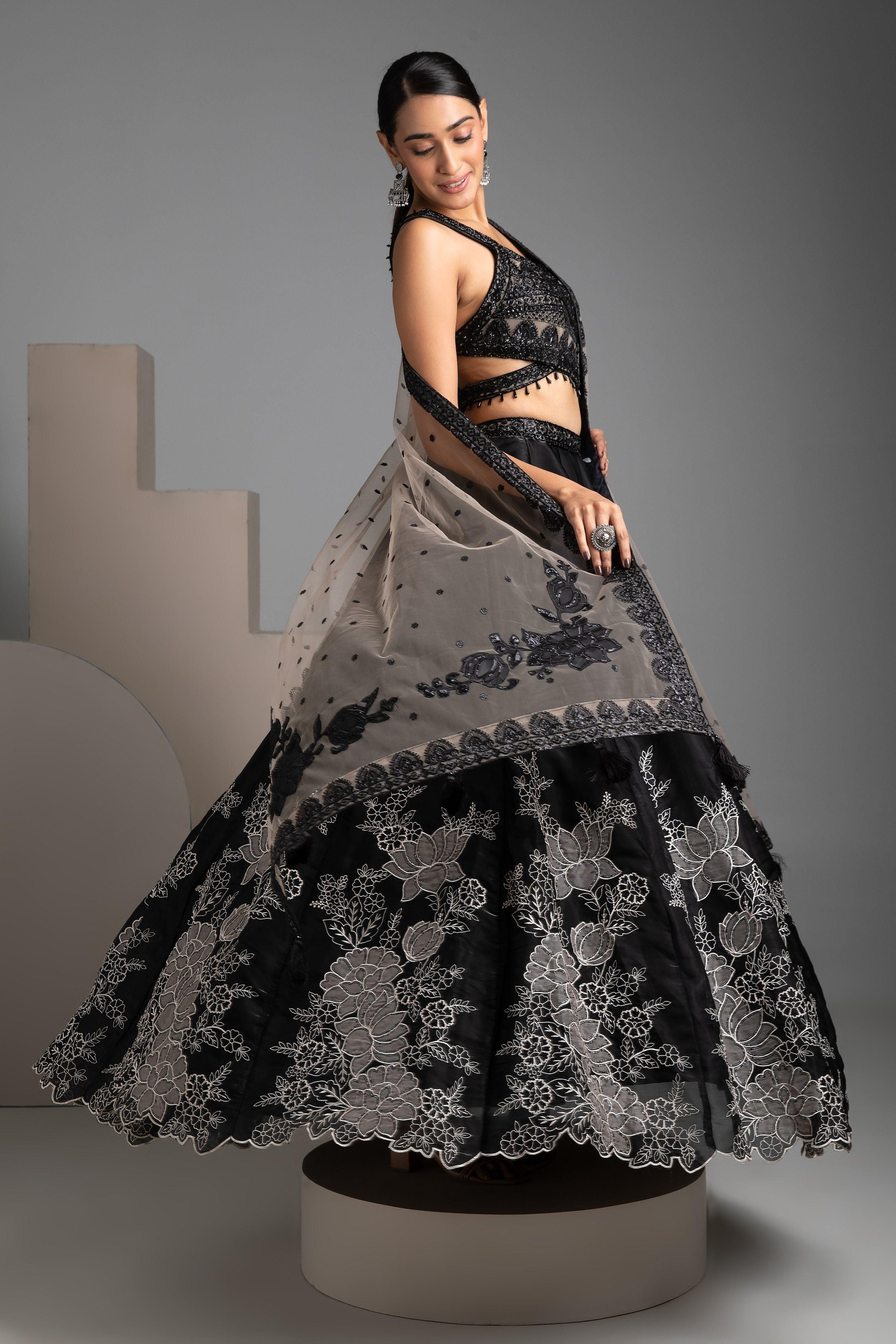 Black Lehenga Set - Mokshaa