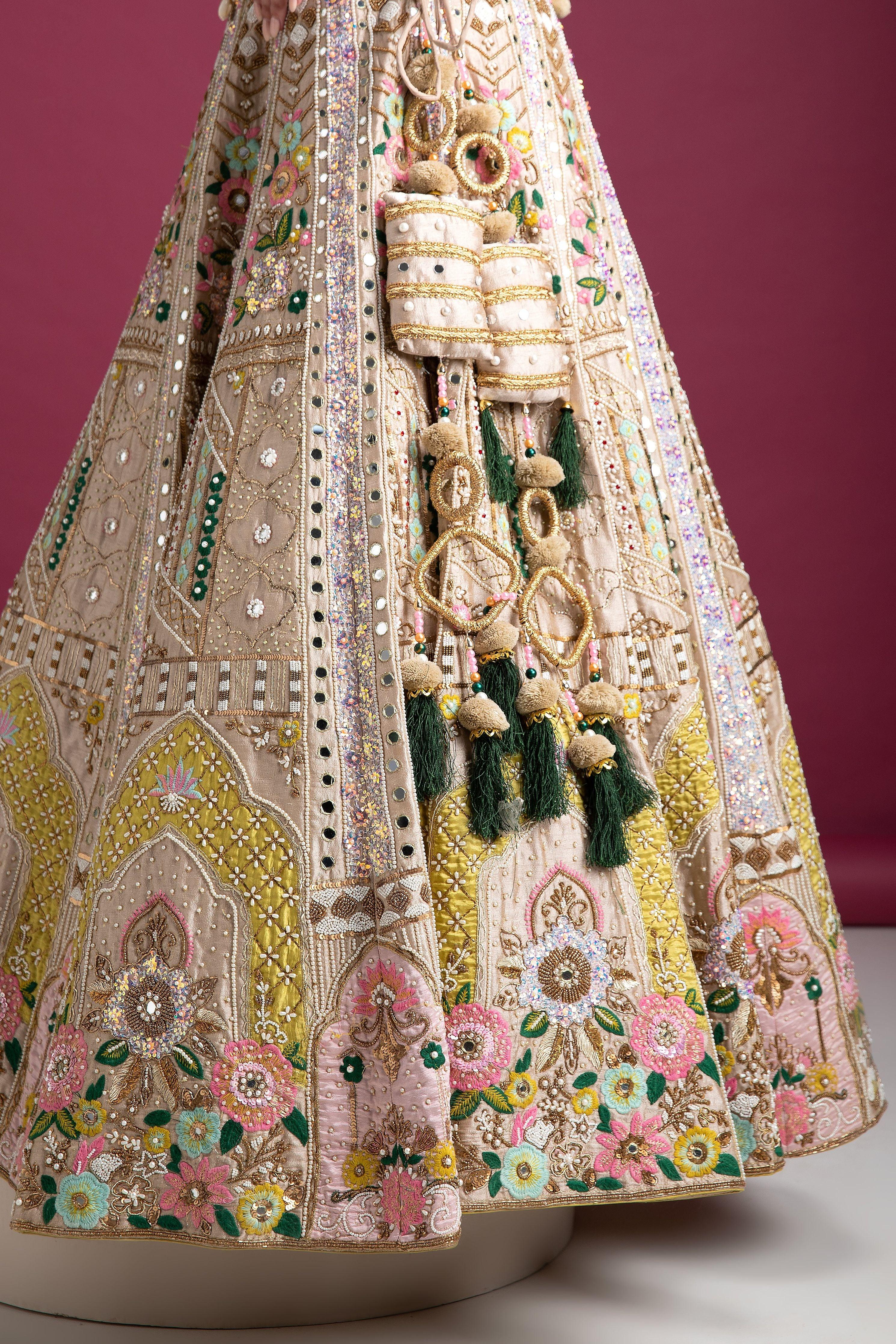 Ivory Silk Lehenga Set - Mokshaa