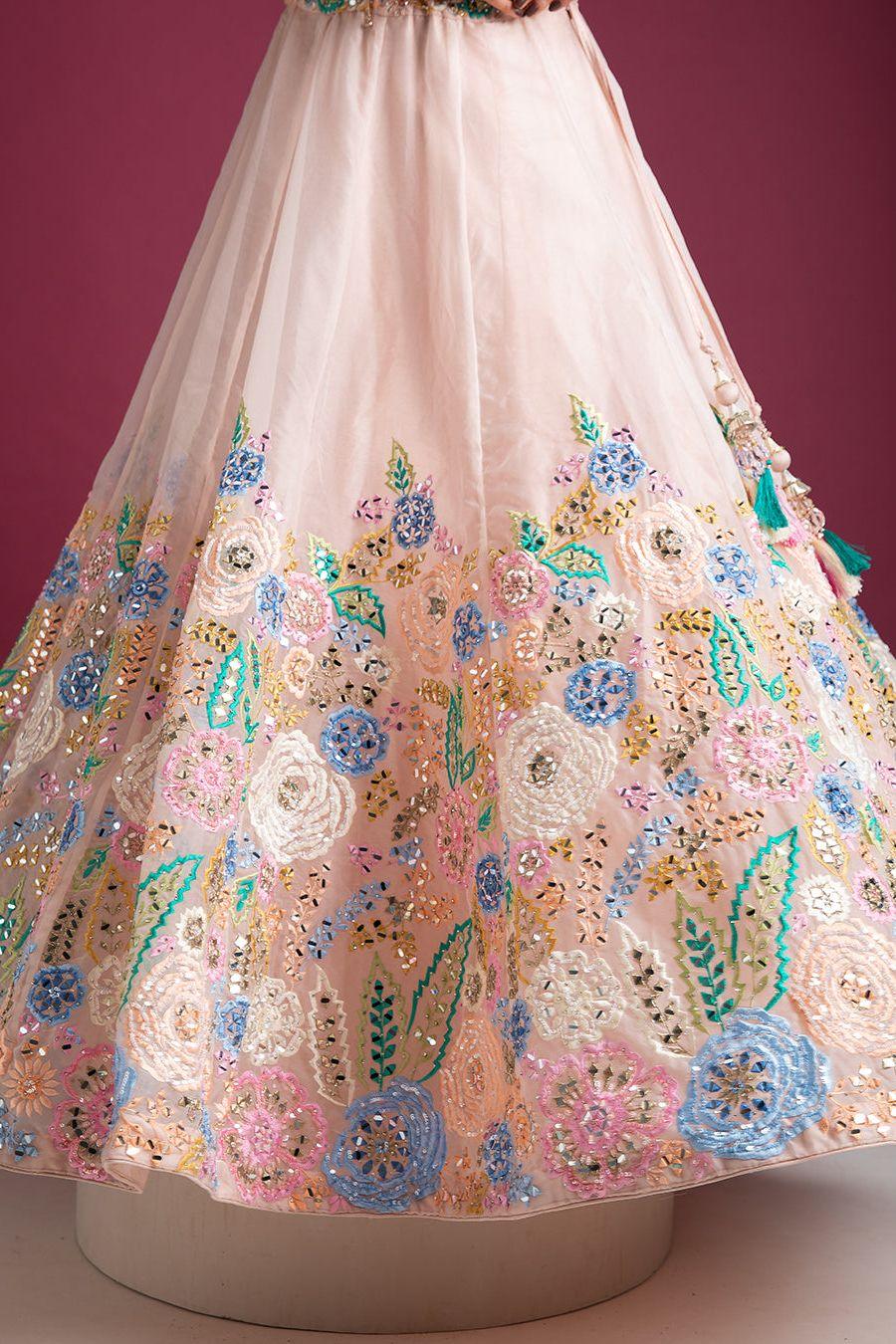 Blush Pink Lehenga Set - Mokshaa