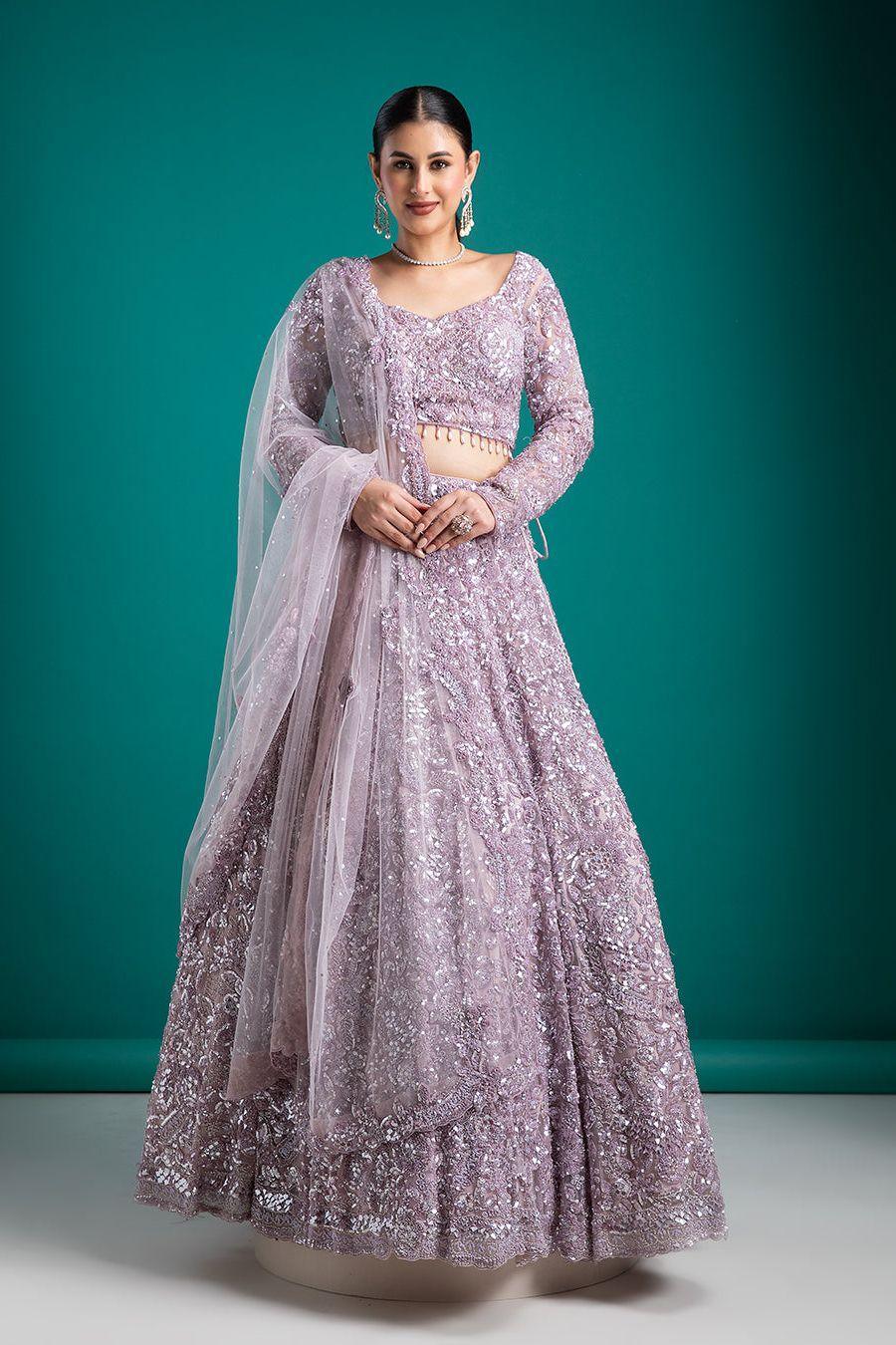 engagement party dress for man Lavender Engagement Lehenga Choli in Organza Silk – HATKE BRIDE main image 0