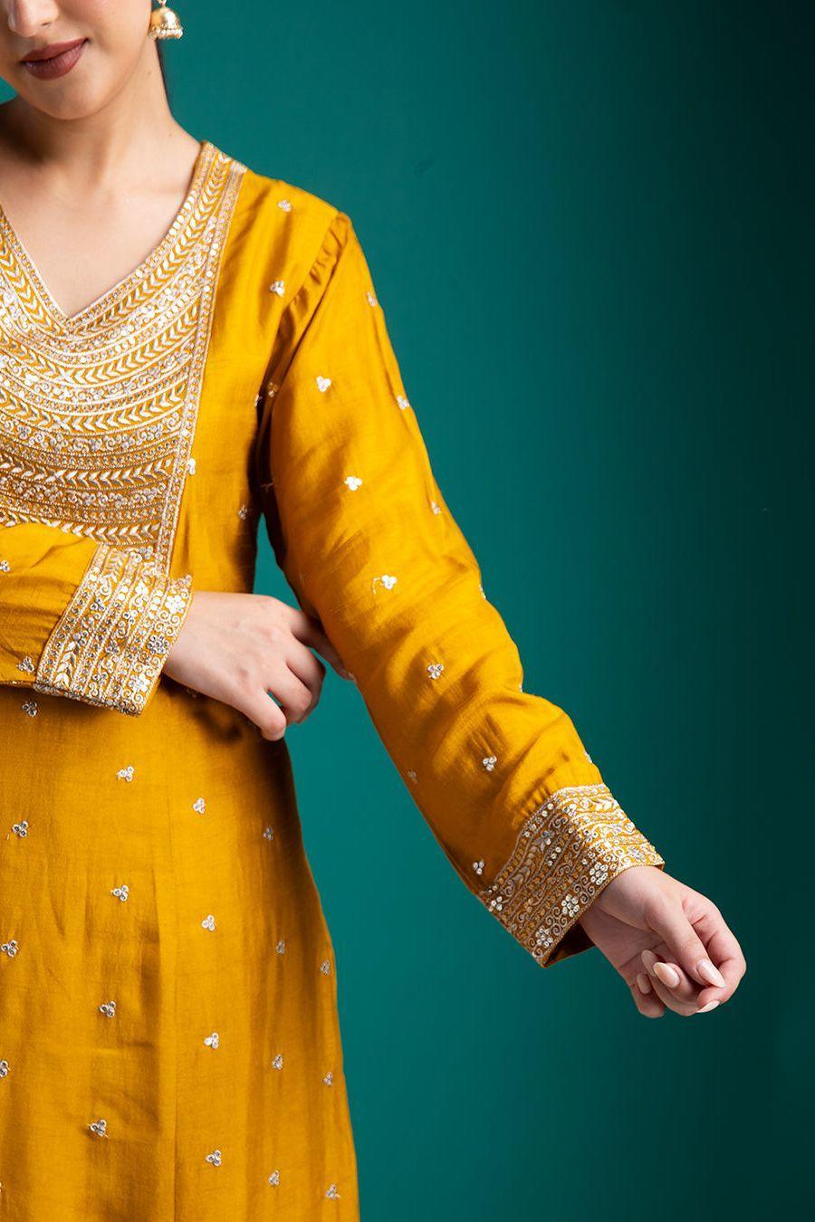 Mustard Yellow Salwar set - Mokshaa