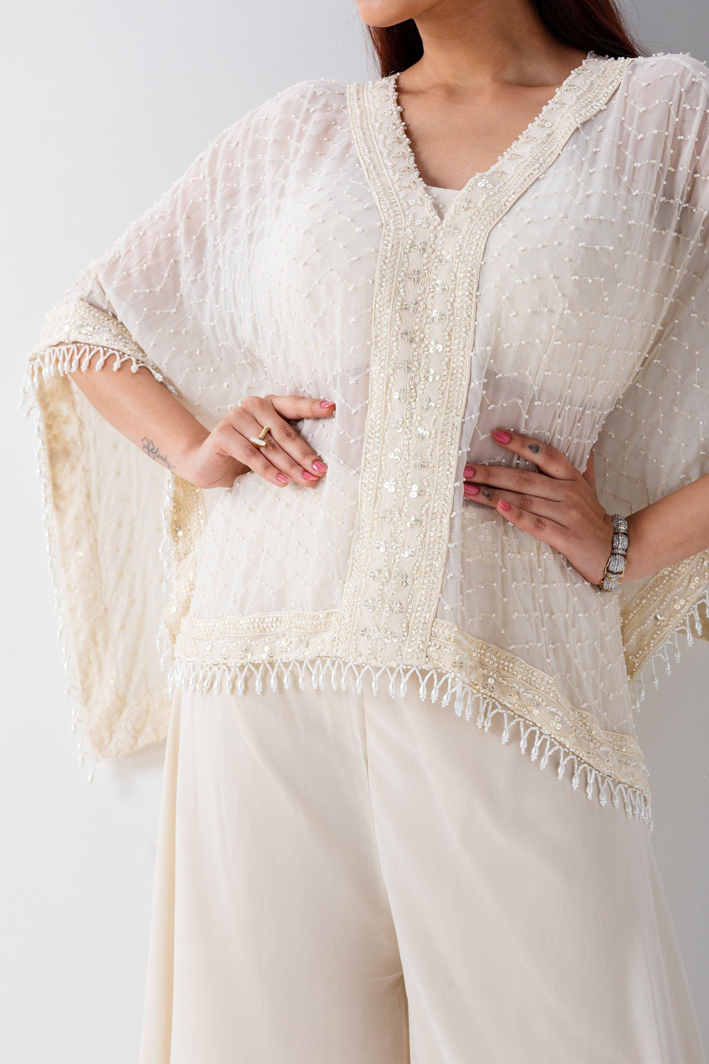 Ivory Cape Set - Mokshaa