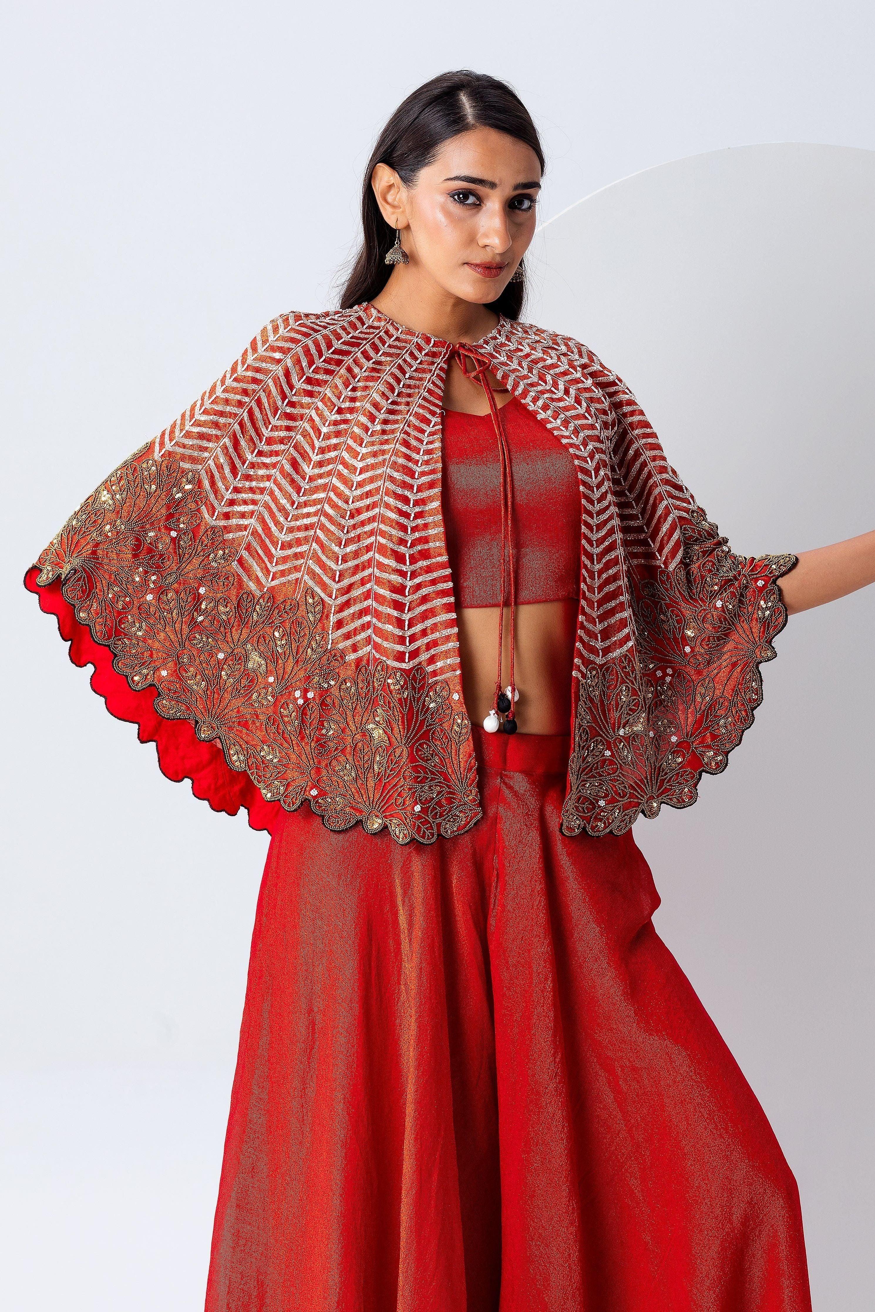 Red Cape Set - Mokshaa