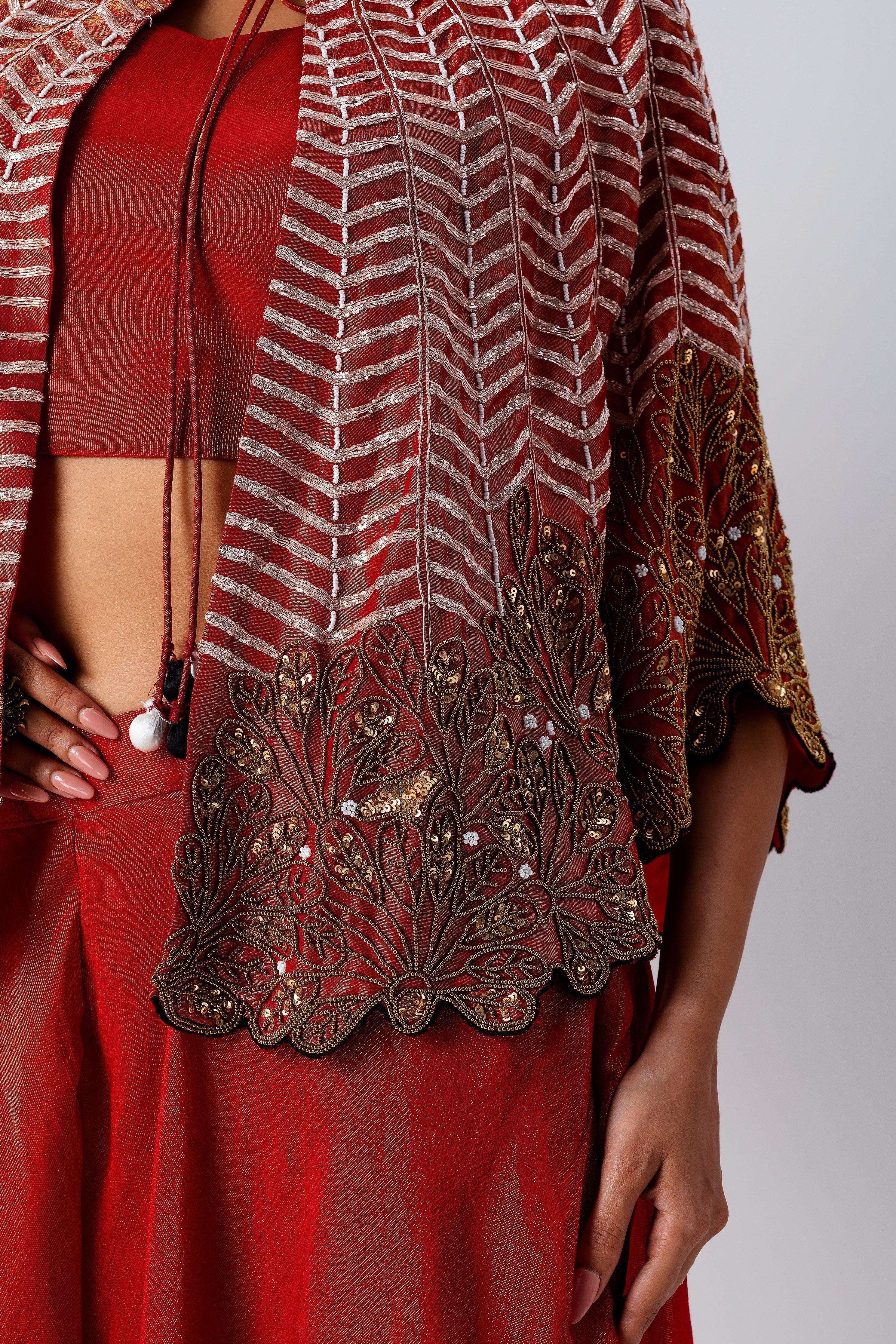 Red Cape Set - Mokshaa