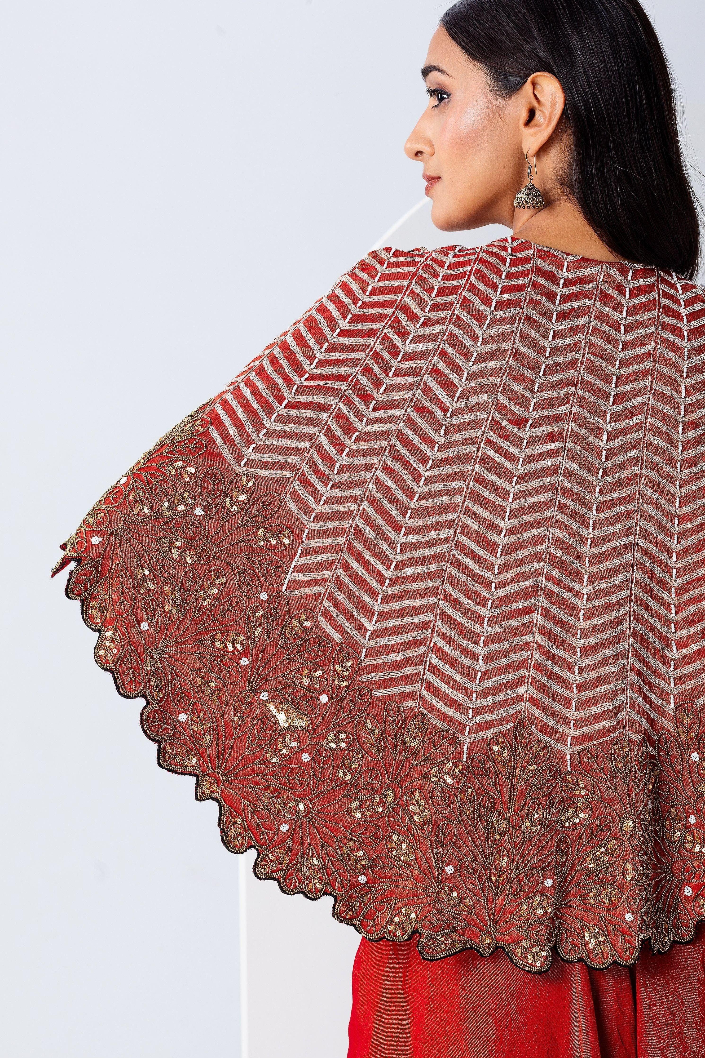 Red Cape Set - Mokshaa