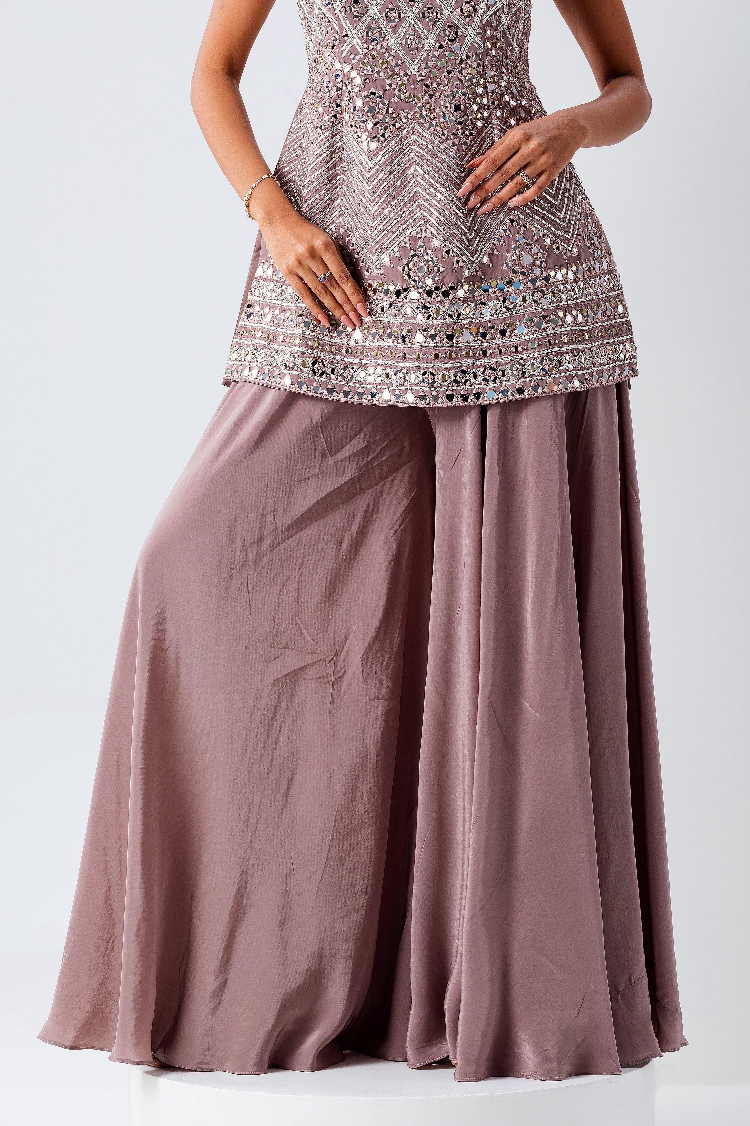 Mauve Sharara Set - Mokshaa